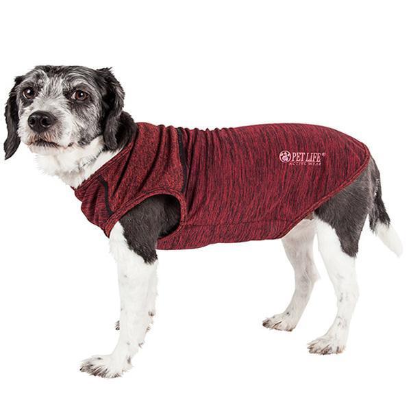 Pet Life Active Aero-Pawlse Quick-Dry and 4-Way-Stretch Yoga Fitness Dog T-Shirt Tank Top