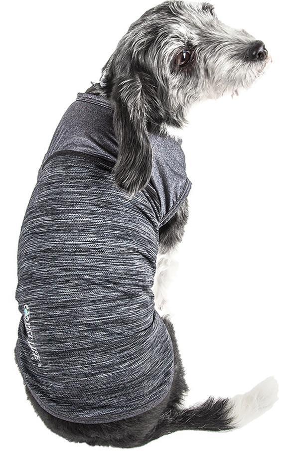 Pet Life Active Aero-Pawlse Quick-Dry and 4-Way-Stretch Yoga Fitness Dog T-Shirt Tank Top