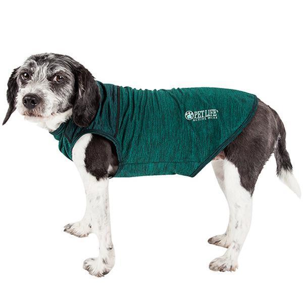 Pet Life Active Aero-Pawlse Quick-Dry and 4-Way-Stretch Yoga Fitness Dog T-Shirt Tank Top