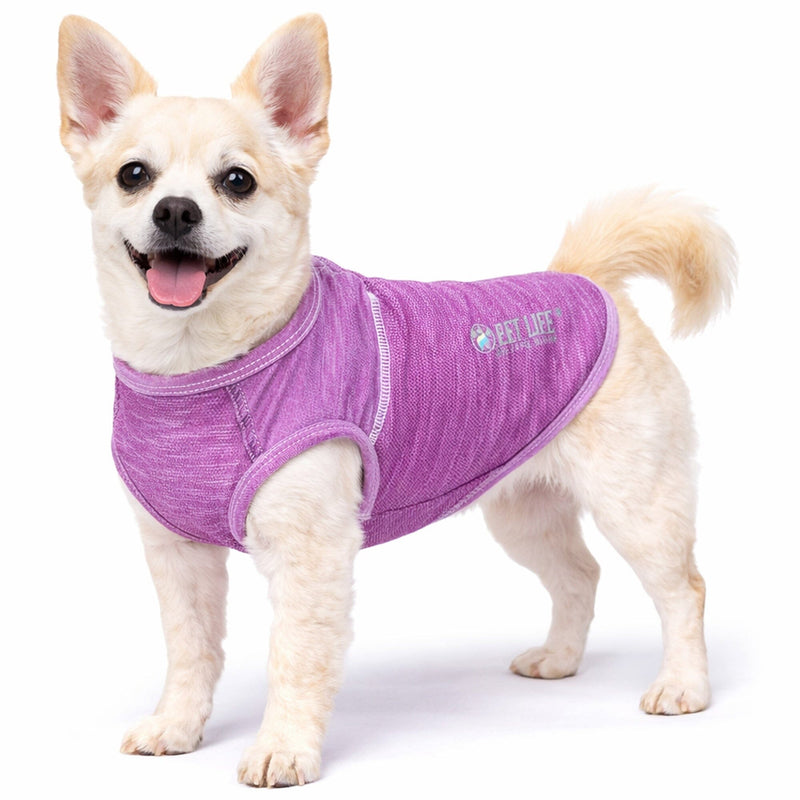Pet Life Active Aero-Pawlse Quick-Dry and 4-Way-Stretch Yoga Fitness Dog T-Shirt Tank Top | HT Animal Supply