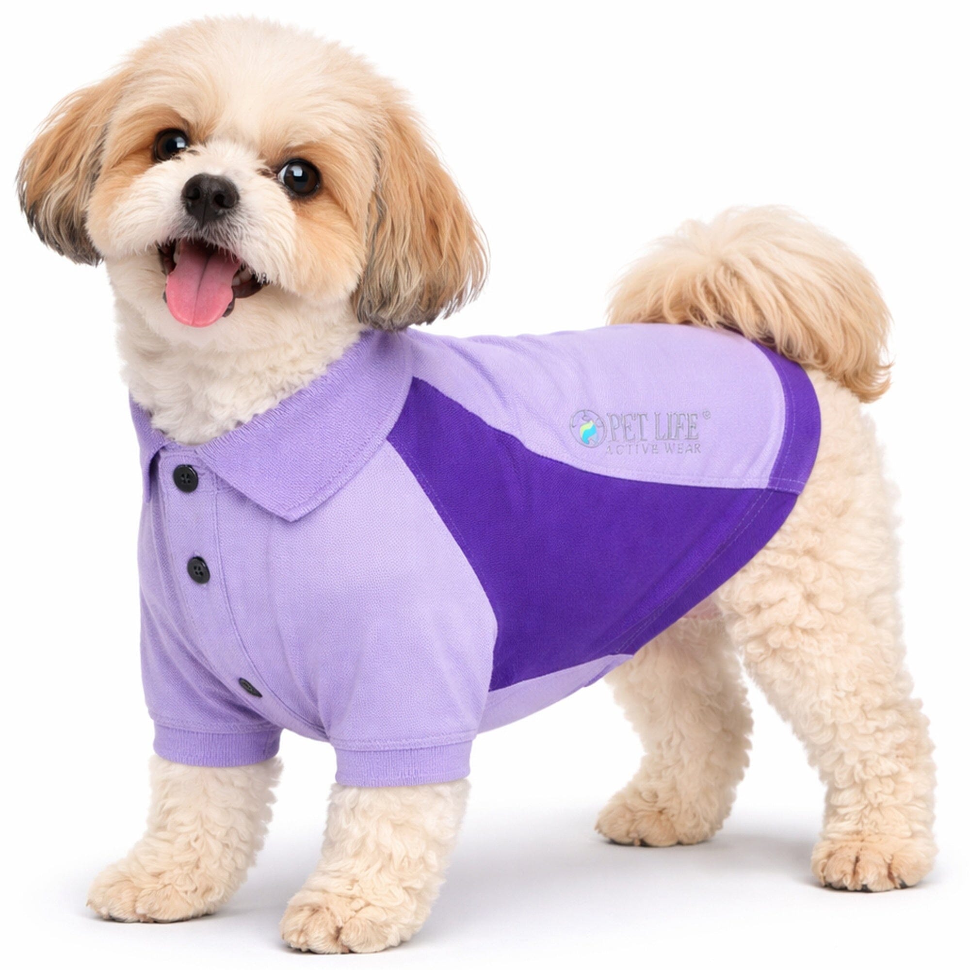 Pet Life Active Barko Pawlo Relax-Stretch Quick-Drying Performance Dog Polo T-Shirt | HT Animal Supply