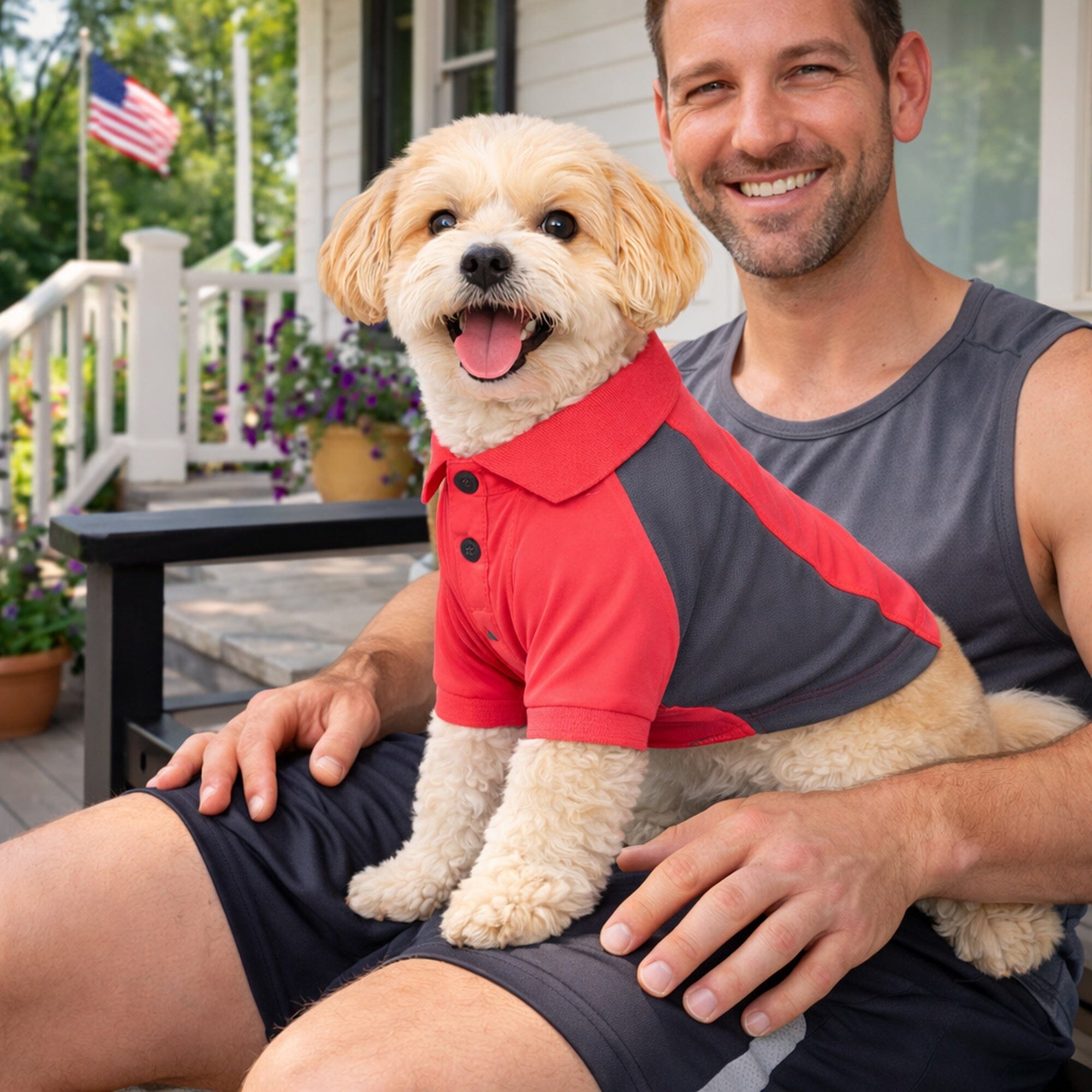 Pet Life Active Barko Pawlo Relax-Stretch Quick-Drying Performance Dog Polo T-Shirt | HT Animal Supply