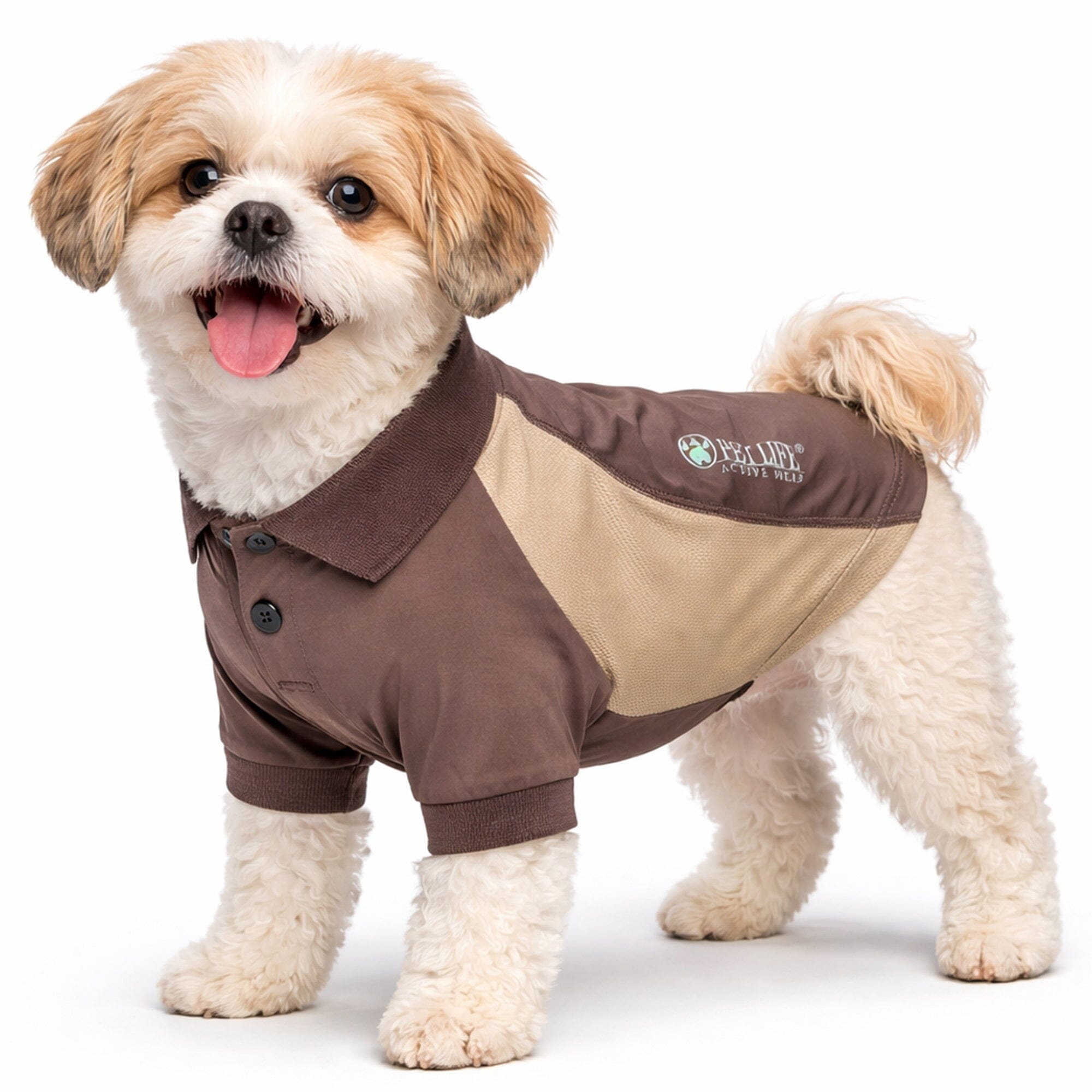 Pet Life Active Barko Pawlo Relax-Stretch Quick-Drying Performance Dog Polo T-Shirt | HT Animal Supply
