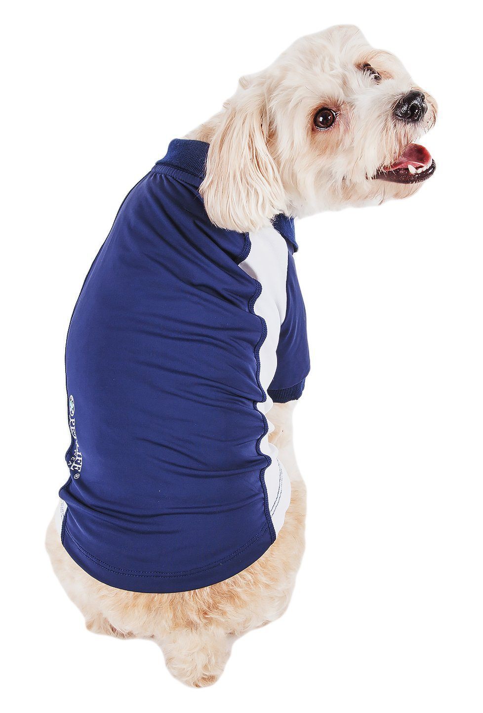 Pet Life Active Barko Pawlo Relax-Stretch Quick-Drying Performance Dog Polo T-Shirt