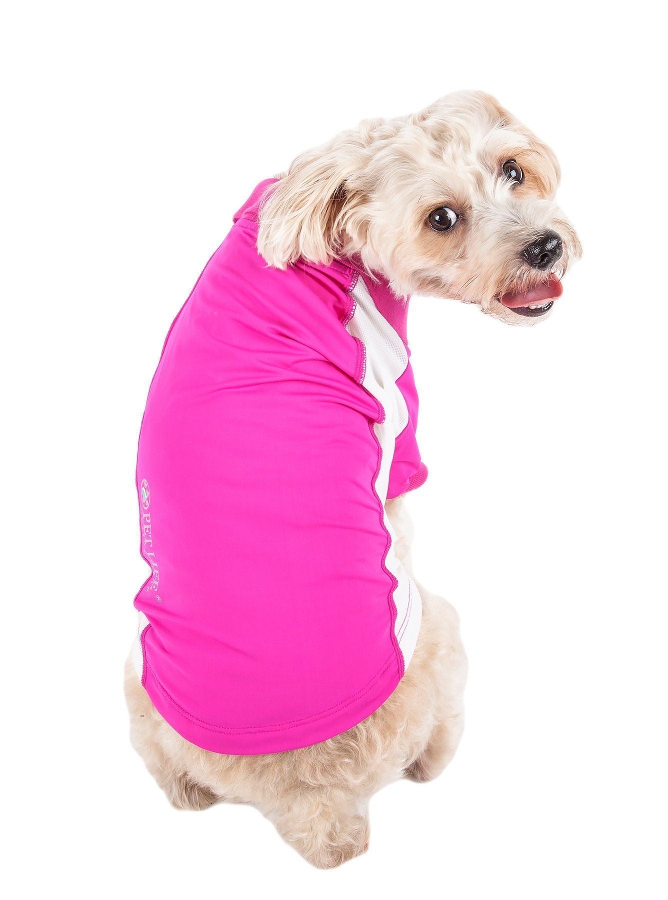 Pet Life Active Barko Pawlo Relax-Stretch Quick-Drying Performance Dog Polo T-Shirt