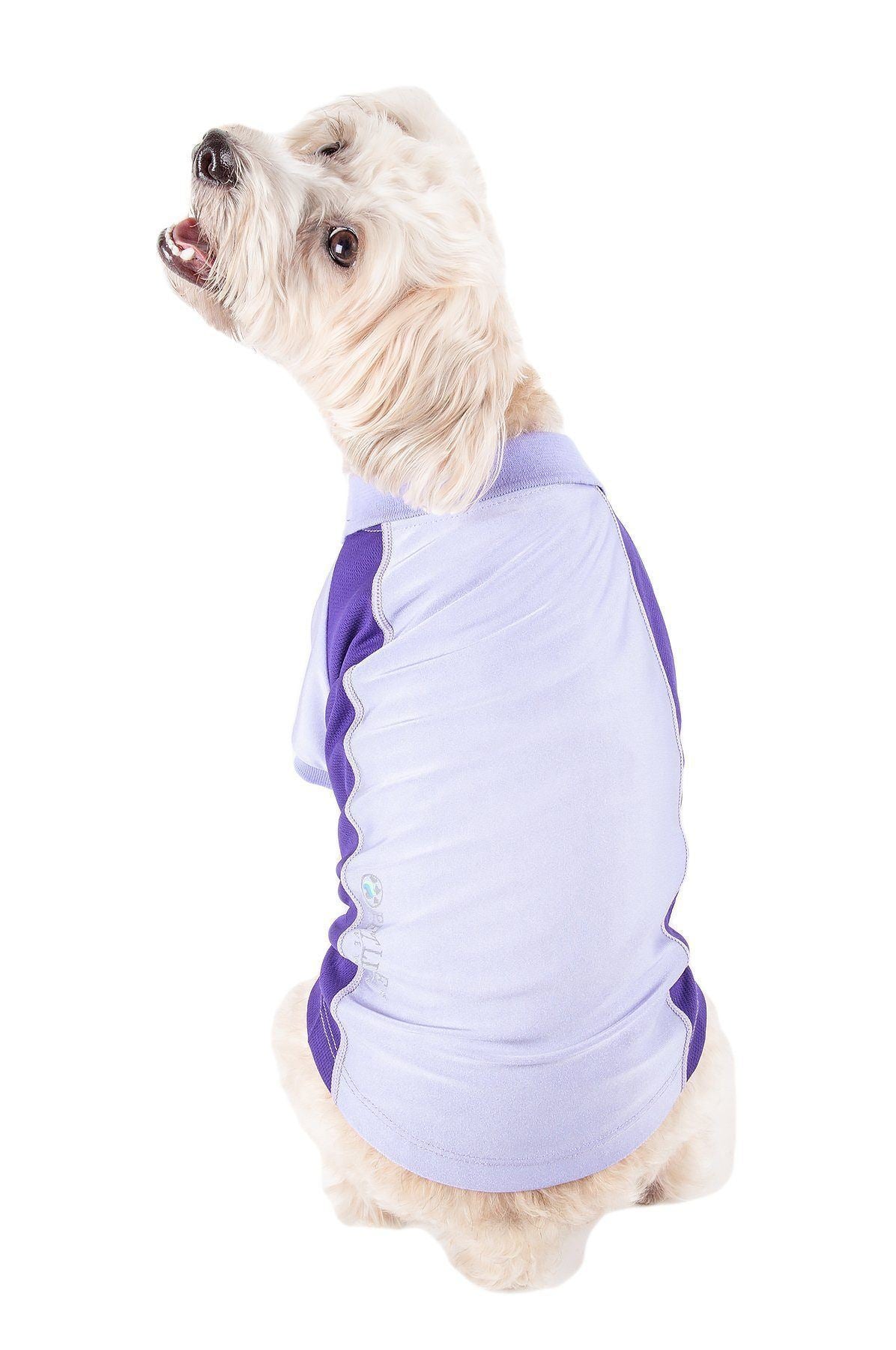 Pet Life Active Barko Pawlo Relax-Stretch Quick-Drying Performance Dog Polo T-Shirt