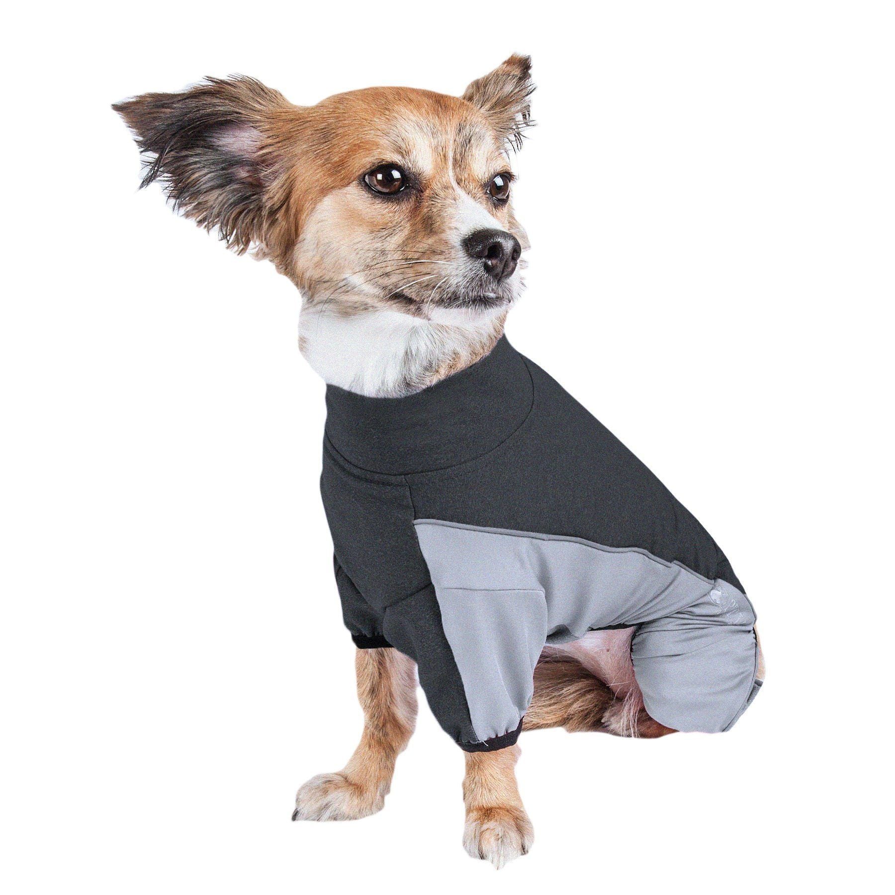 Pet Life Active Chase Pacer Medium-weight 4-Way-Stretch Yoga Fitness Dog Tracksuit