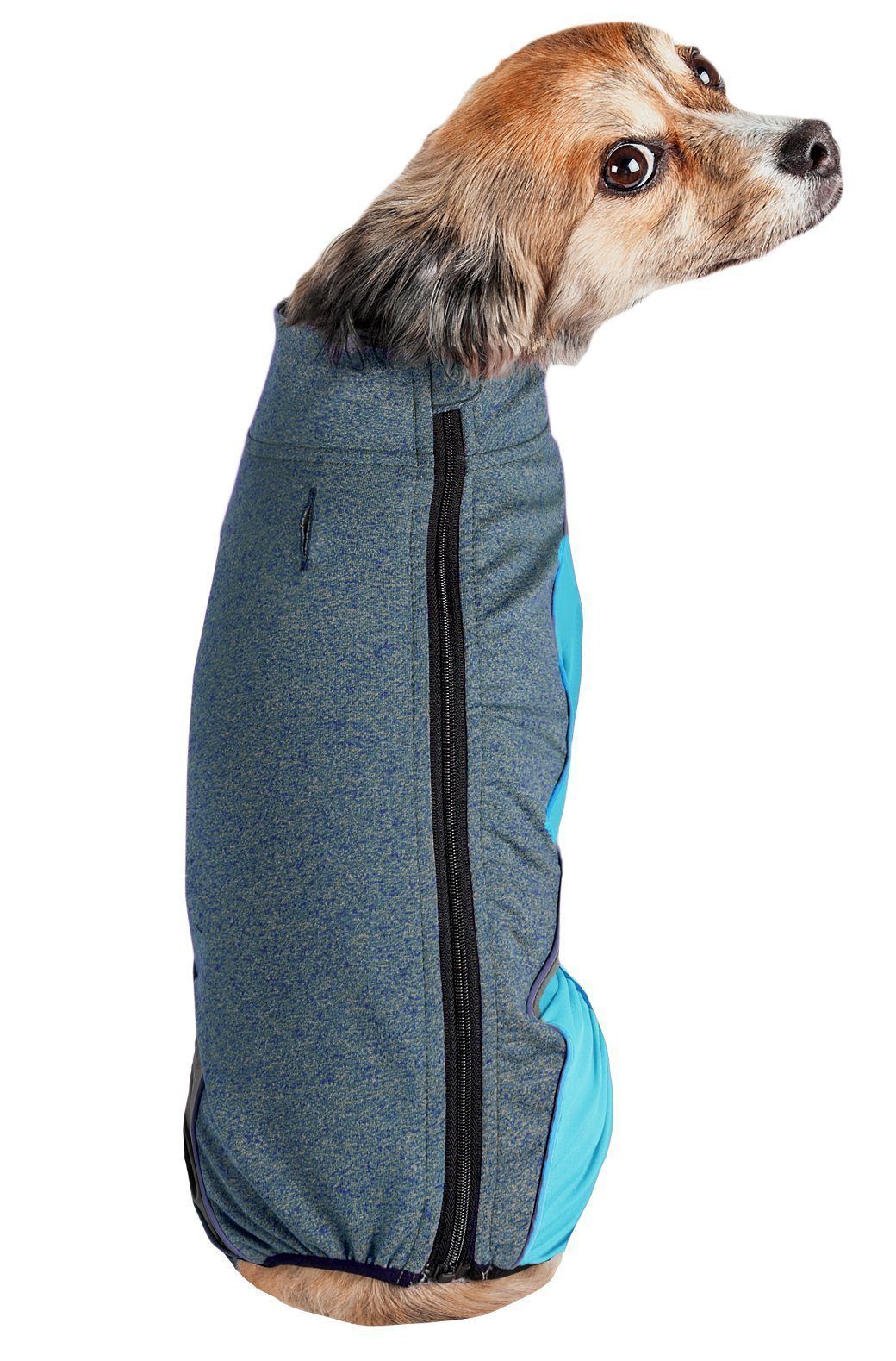 Pet Life Active Chase Pacer Medium-weight 4-Way-Stretch Yoga Fitness Dog Tracksuit