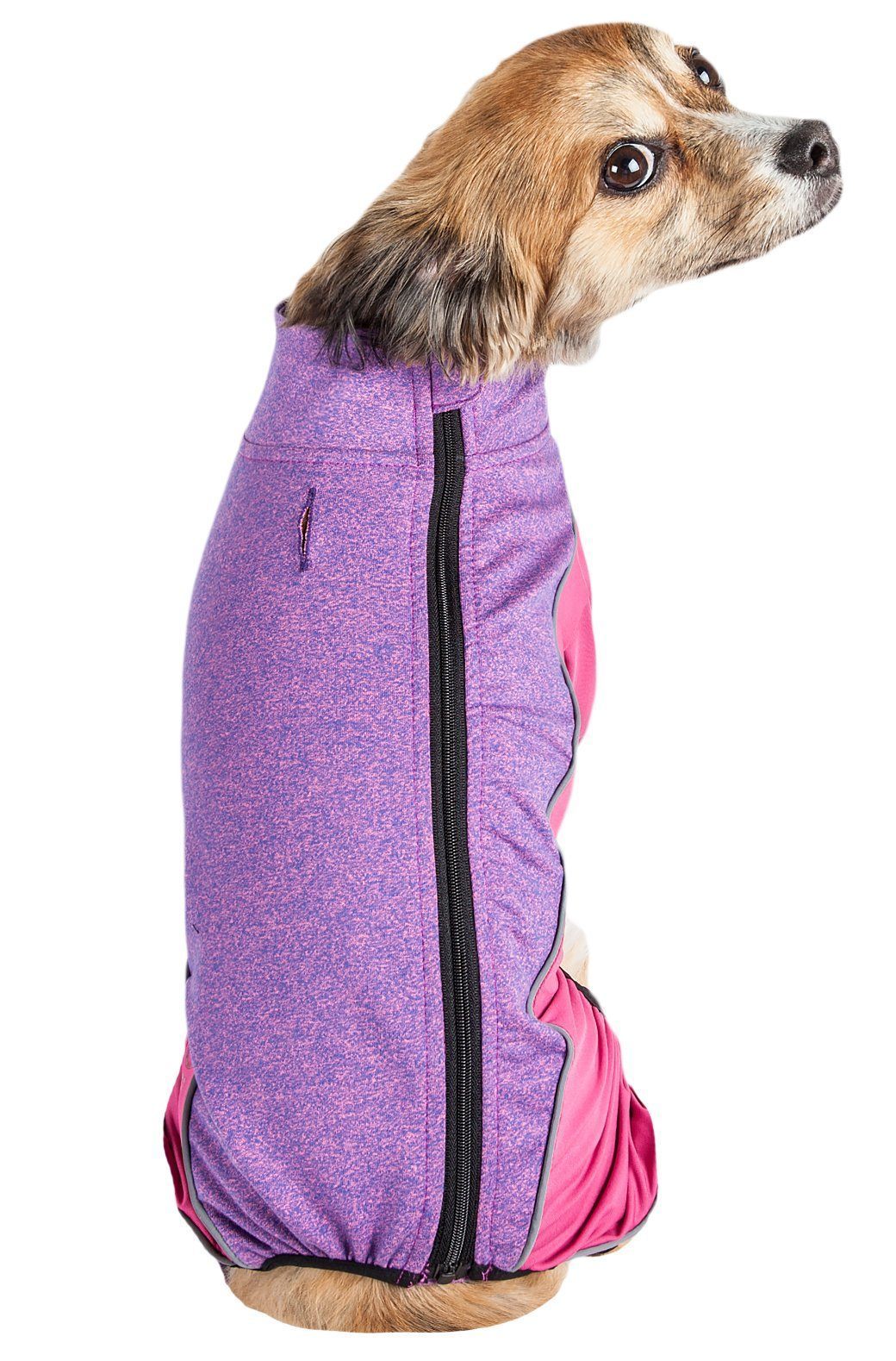 Pet Life Active Chase Pacer Medium-weight 4-Way-Stretch Yoga Fitness Dog Tracksuit