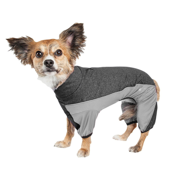 Pet Life Active Chase Pacer Medium-weight 4-Way-Stretch Yoga Fitness Dog Tracksuit