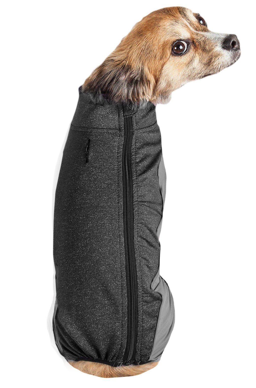 Pet Life Active Chase Pacer Medium-weight 4-Way-Stretch Yoga Fitness Dog Tracksuit