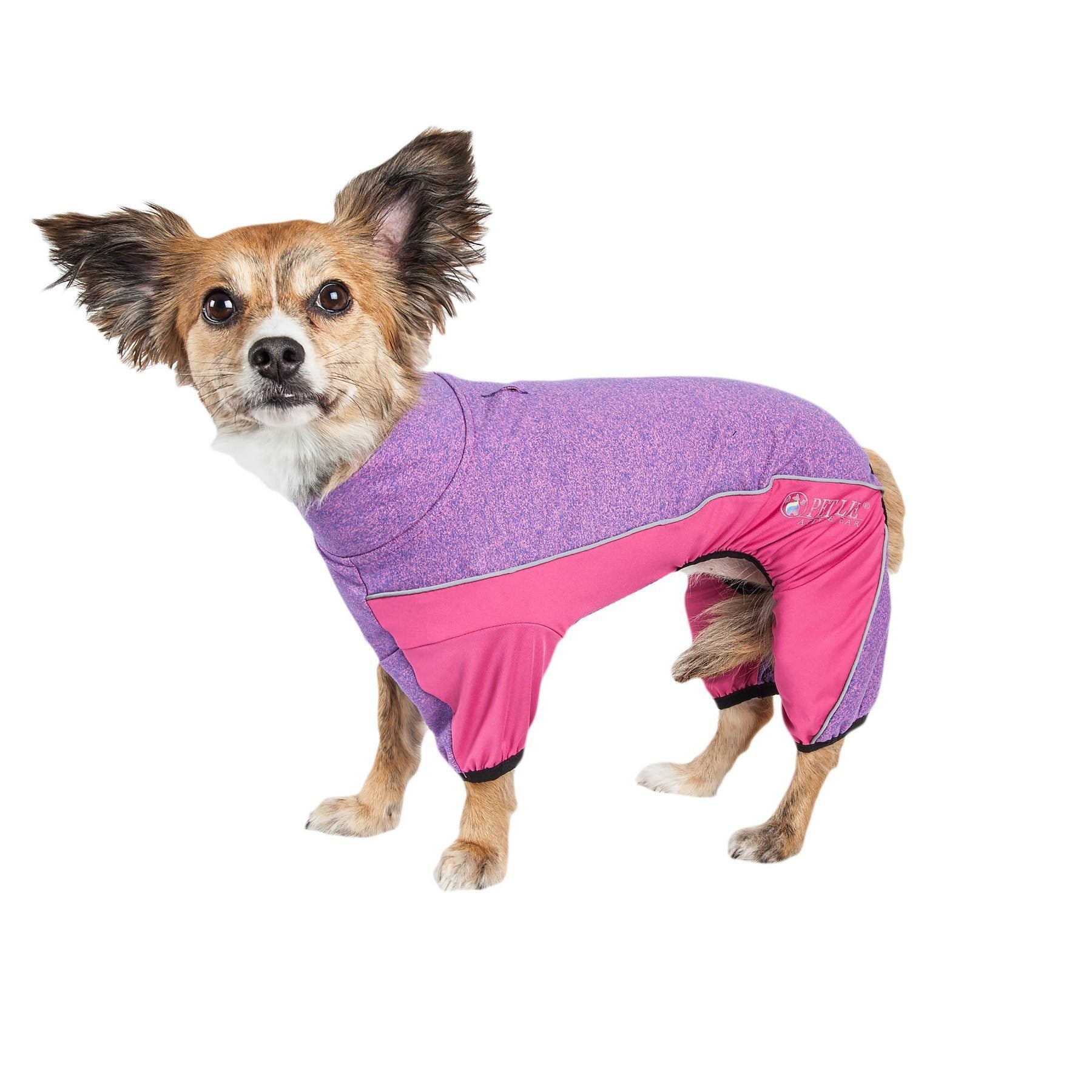 Pet Life Active Chase Pacer Medium-weight 4-Way-Stretch Yoga Fitness Dog Tracksuit