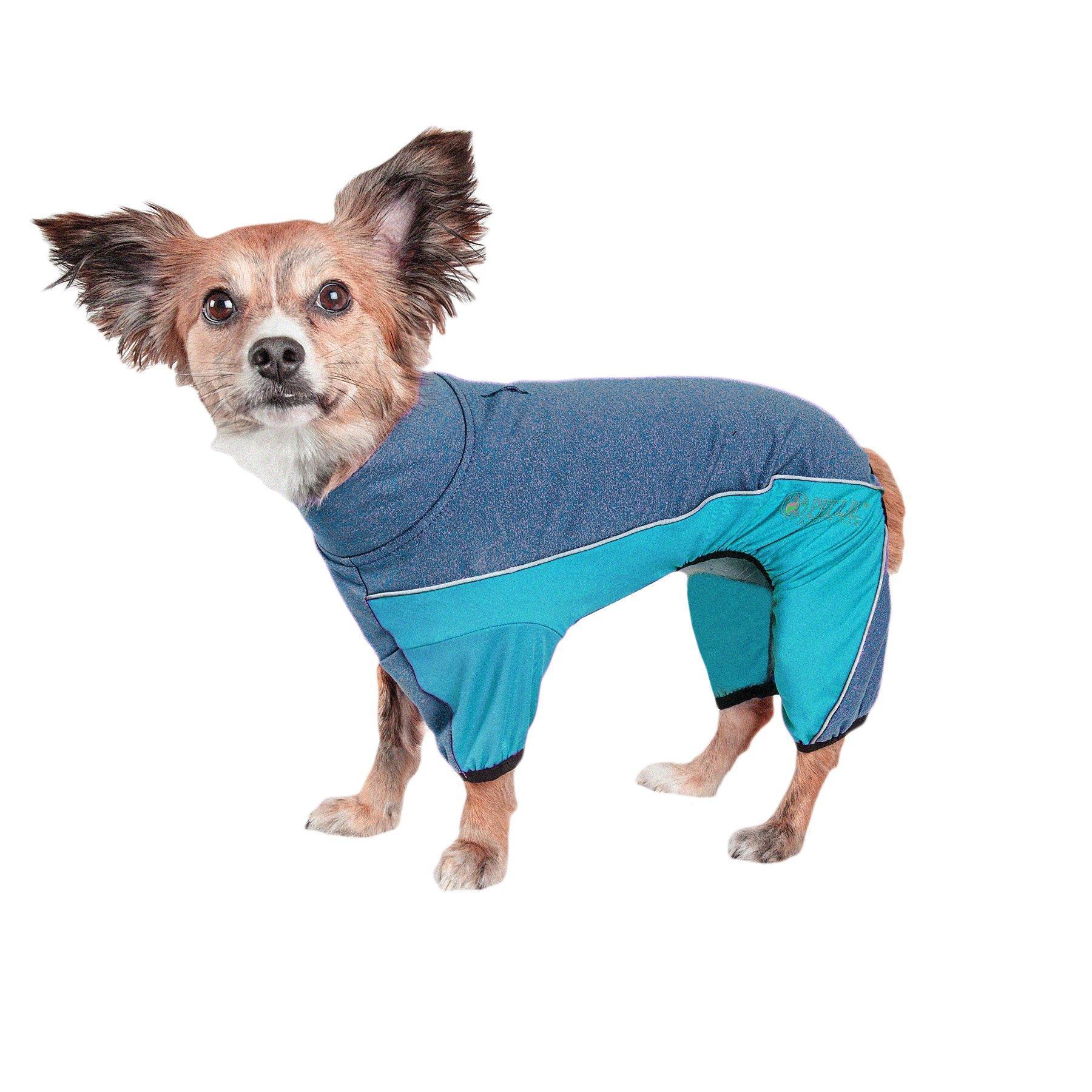 Pet Life Active Chase Pacer Medium-weight 4-Way-Stretch Yoga Fitness Dog Tracksuit