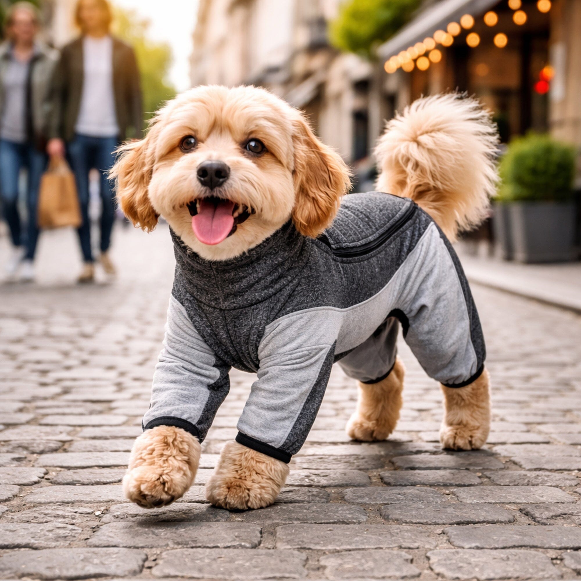 Pet Life Active Chase Pacer Medium-weight 4-Way-Stretch Yoga Fitness Dog Tracksuit | HT Animal Supply
