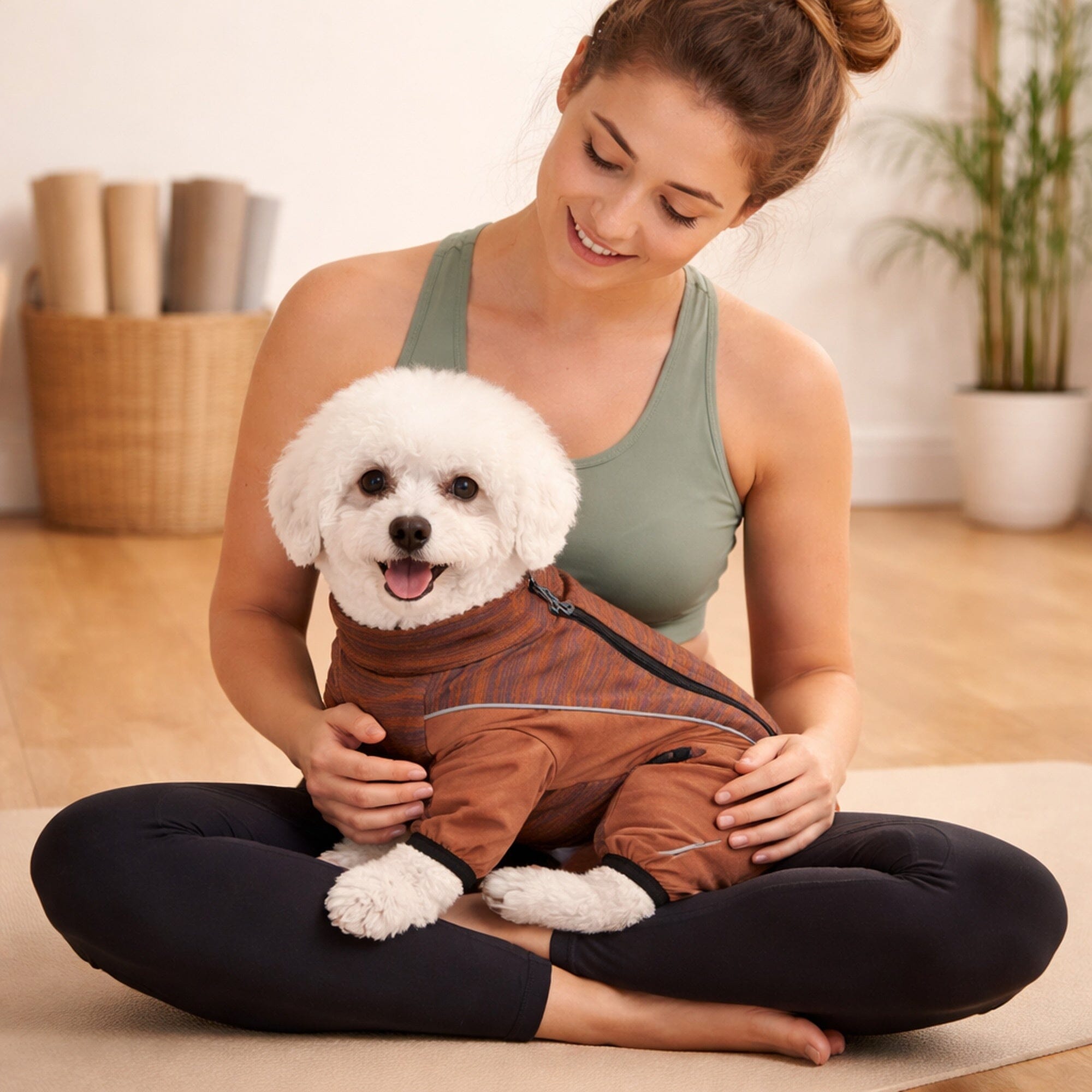 Pet Life Active Chase Pacer Medium-weight 4-Way-Stretch Yoga Fitness Dog Tracksuit | HT Animal Supply