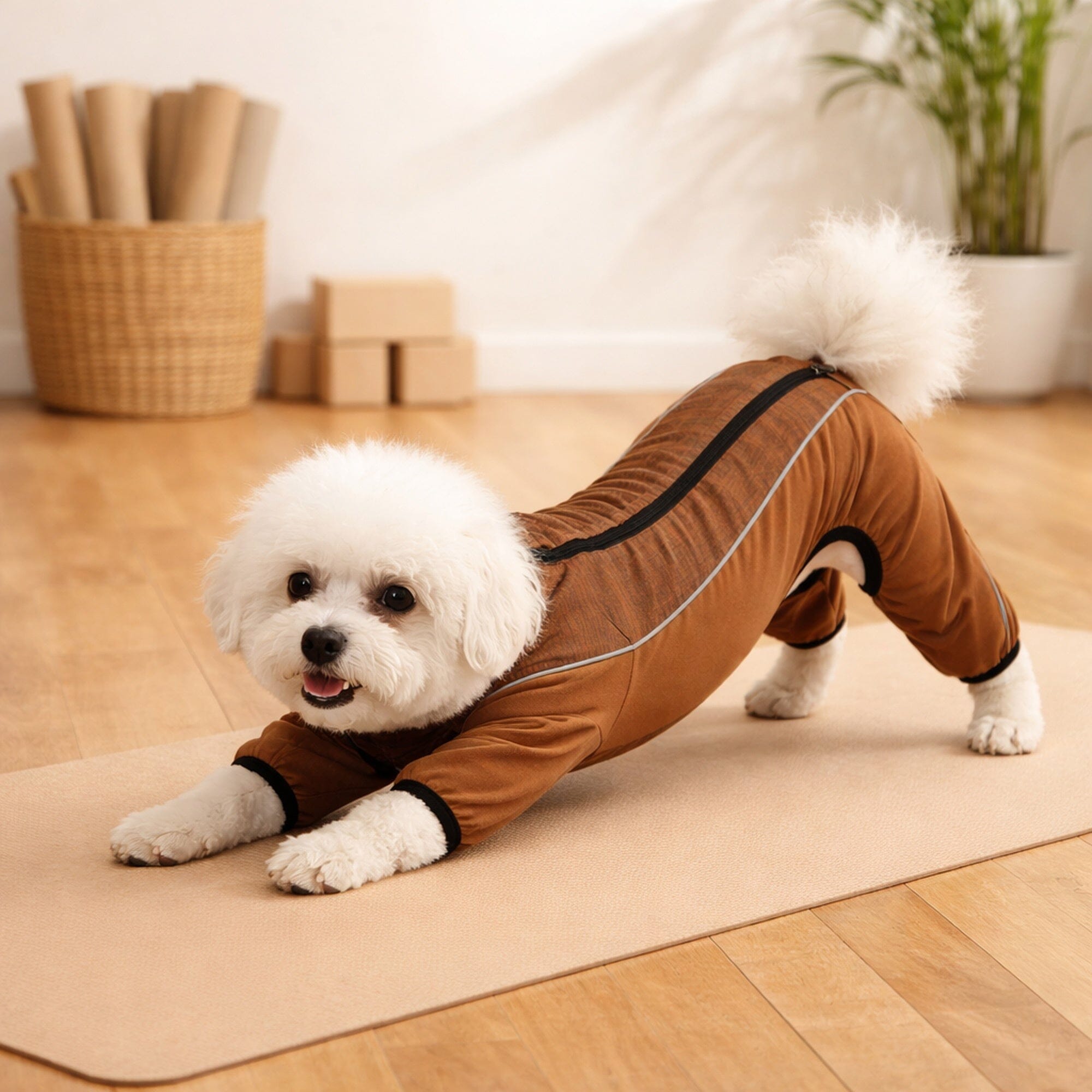 Pet Life Active Chase Pacer Medium-weight 4-Way-Stretch Yoga Fitness Dog Tracksuit | HT Animal Supply