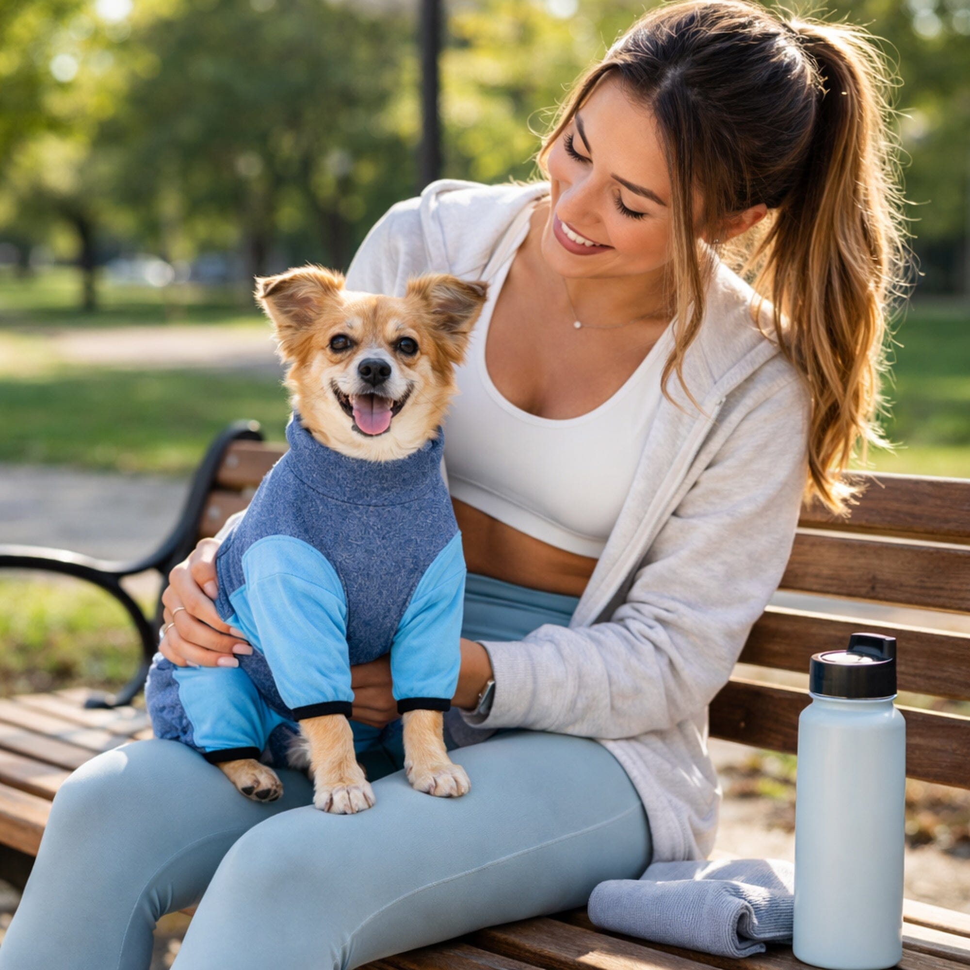 Pet Life Active Chase Pacer Medium-weight 4-Way-Stretch Yoga Fitness Dog Tracksuit | HT Animal Supply