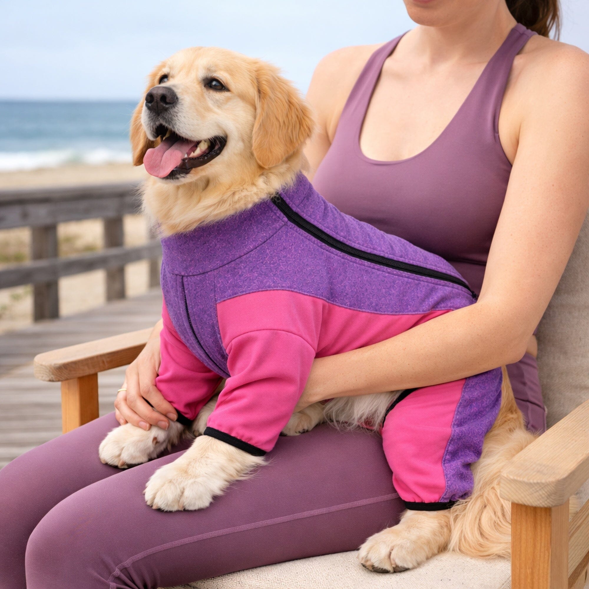 Pet Life Active Chase Pacer Medium-weight 4-Way-Stretch Yoga Fitness Dog Tracksuit | HT Animal Supply