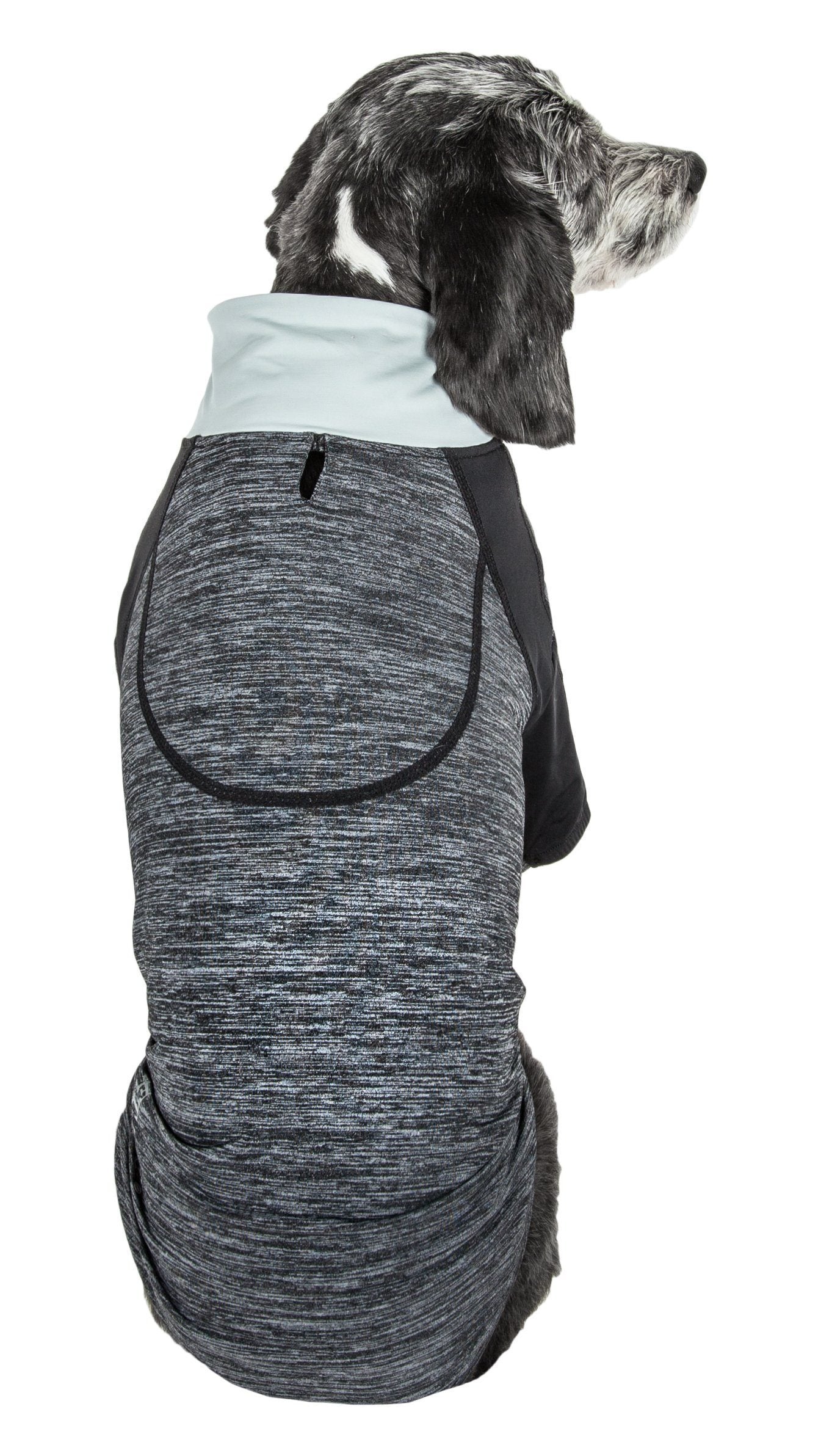 Pet Life ® Active Chewitt Wagassy 4-Way-Stretch Yoga Fitness Long-Sleeve Dog T-Shirt