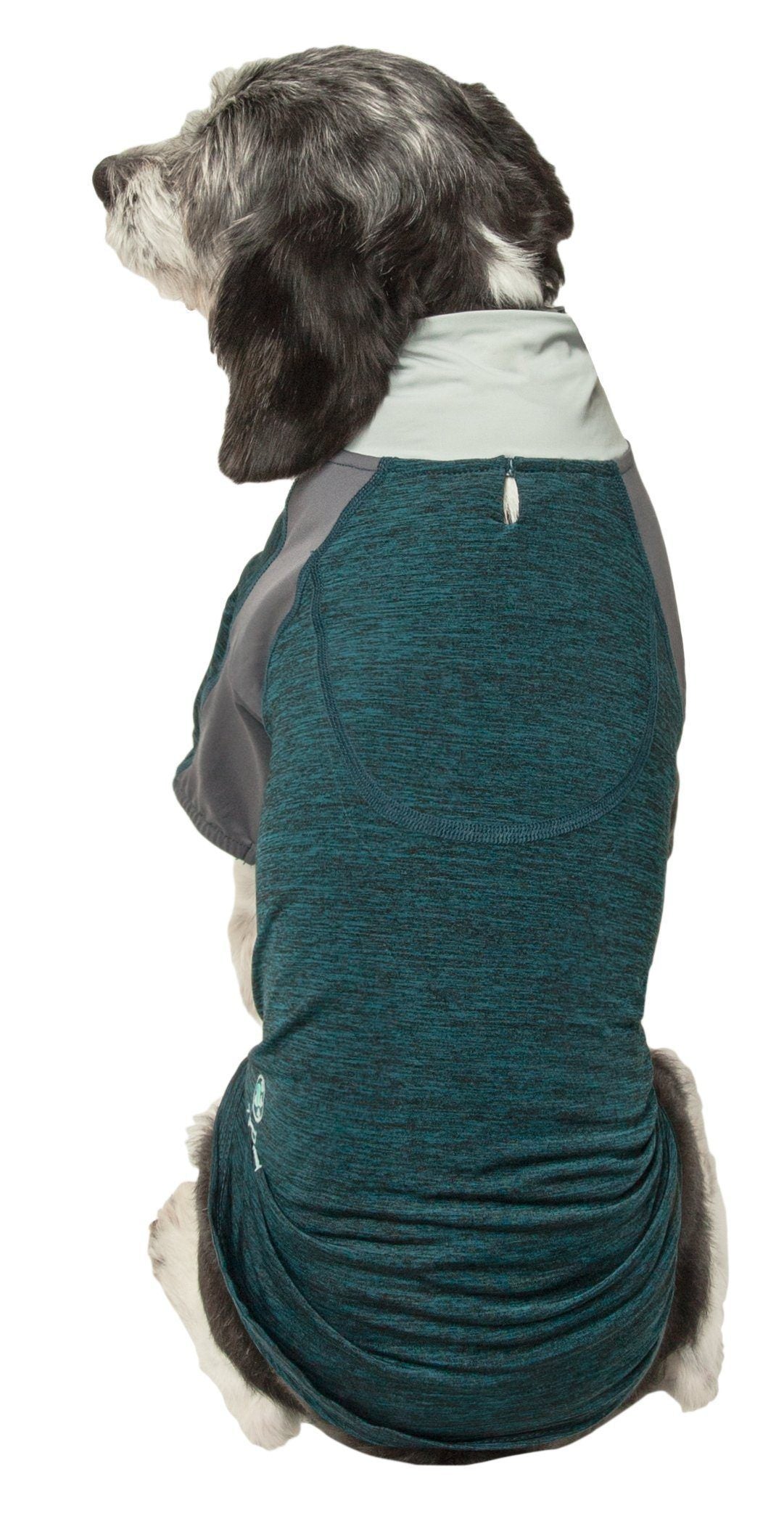 Pet Life ® Active Chewitt Wagassy 4-Way-Stretch Yoga Fitness Long-Sleeve Dog T-Shirt