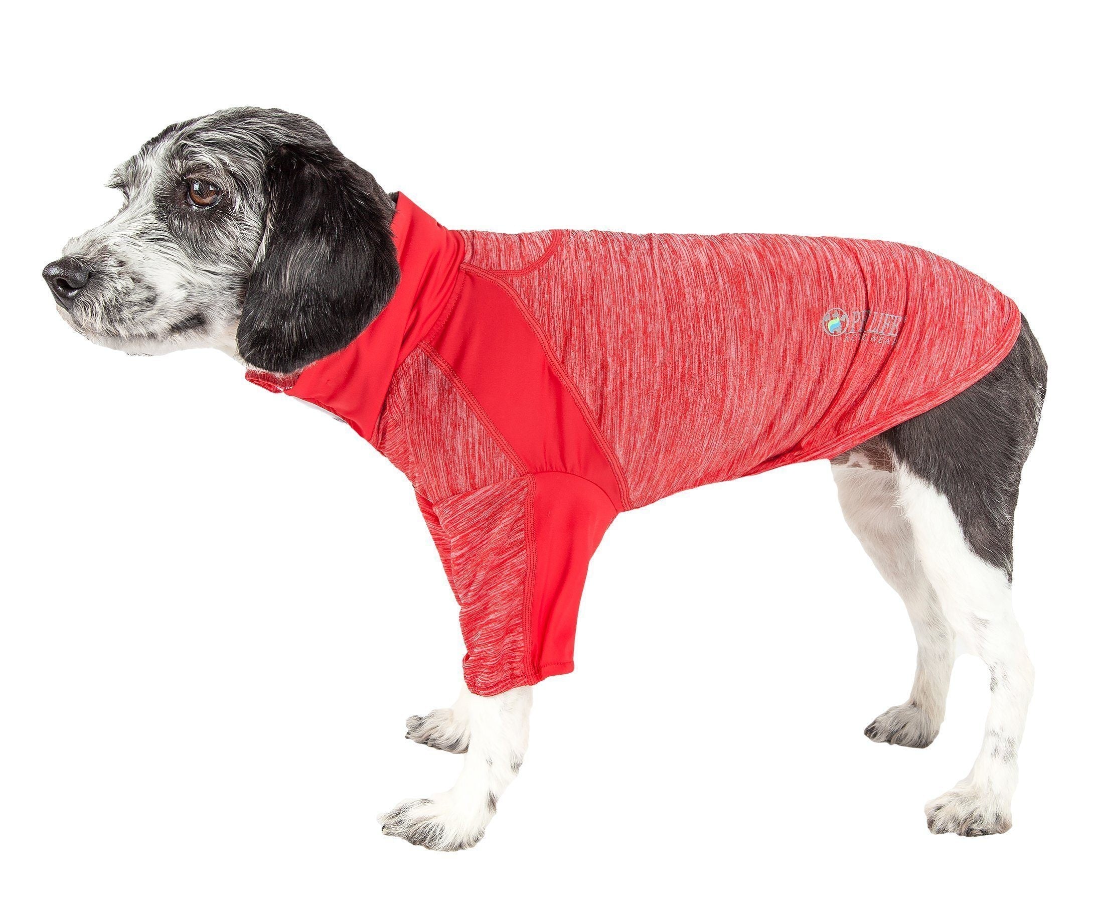 Pet Life Active Chewitt Wagassy 4-Way-Stretch Yoga Fitness Long-Sleeve Dog T-Shirt