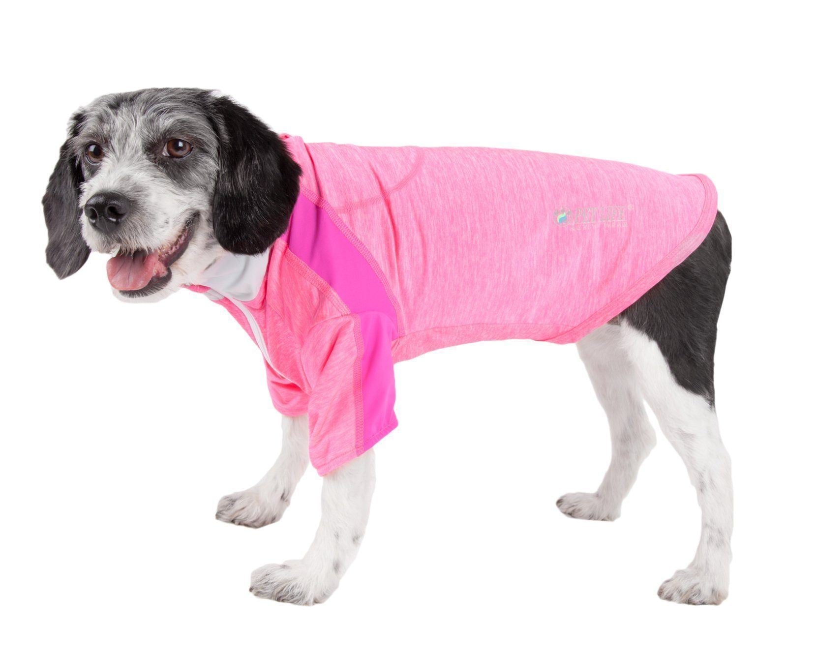 Pet Life Active Chewitt Wagassy 4-Way-Stretch Yoga Fitness Long-Sleeve Dog T-Shirt