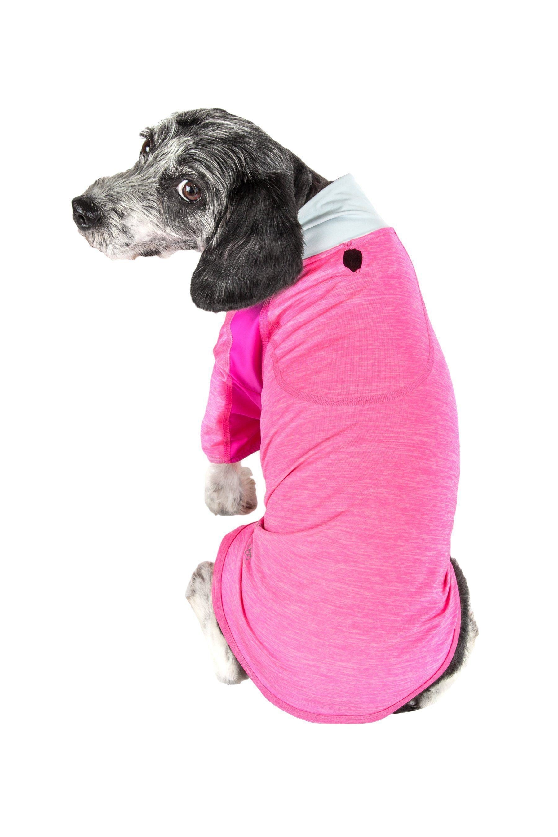 Pet Life ® Active Chewitt Wagassy 4-Way-Stretch Yoga Fitness Long-Sleeve Dog T-Shirt