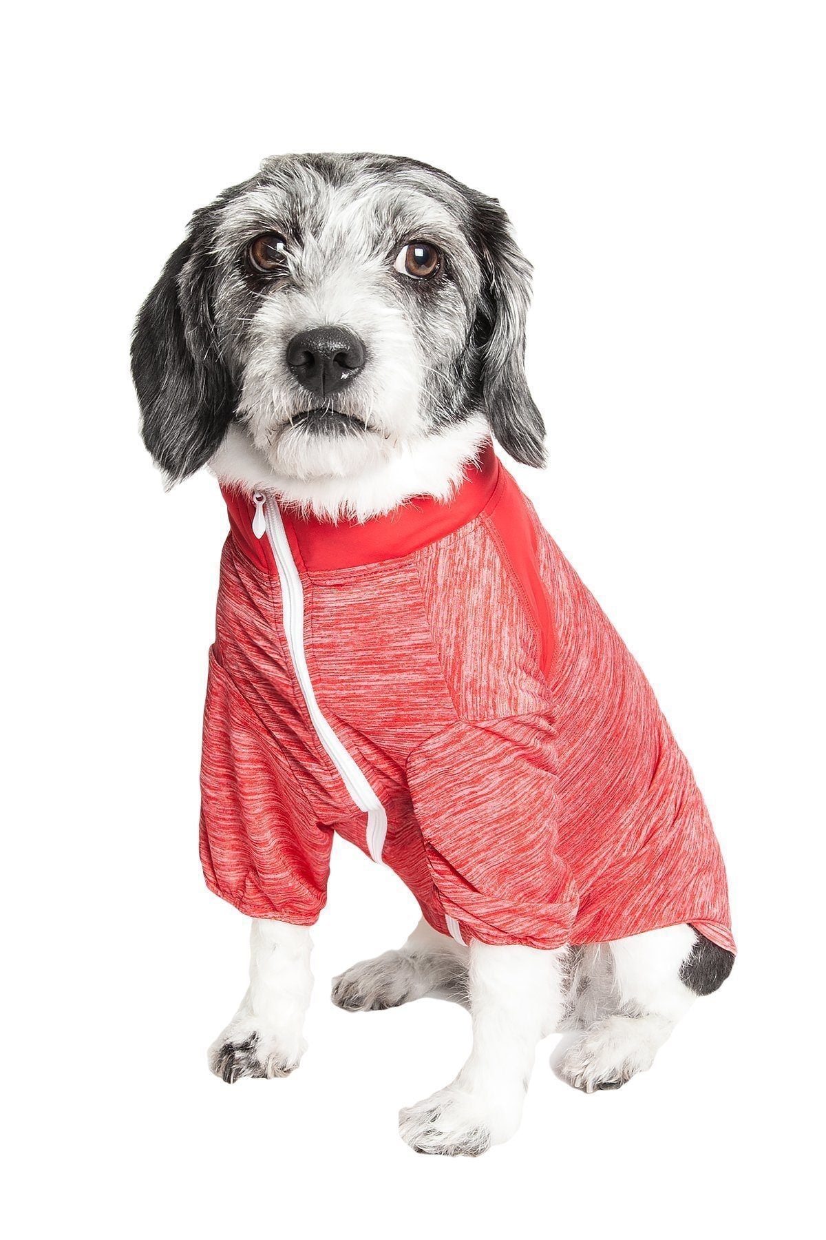 Pet Life ® Active Chewitt Wagassy 4-Way-Stretch Yoga Fitness Long-Sleeve Dog T-Shirt