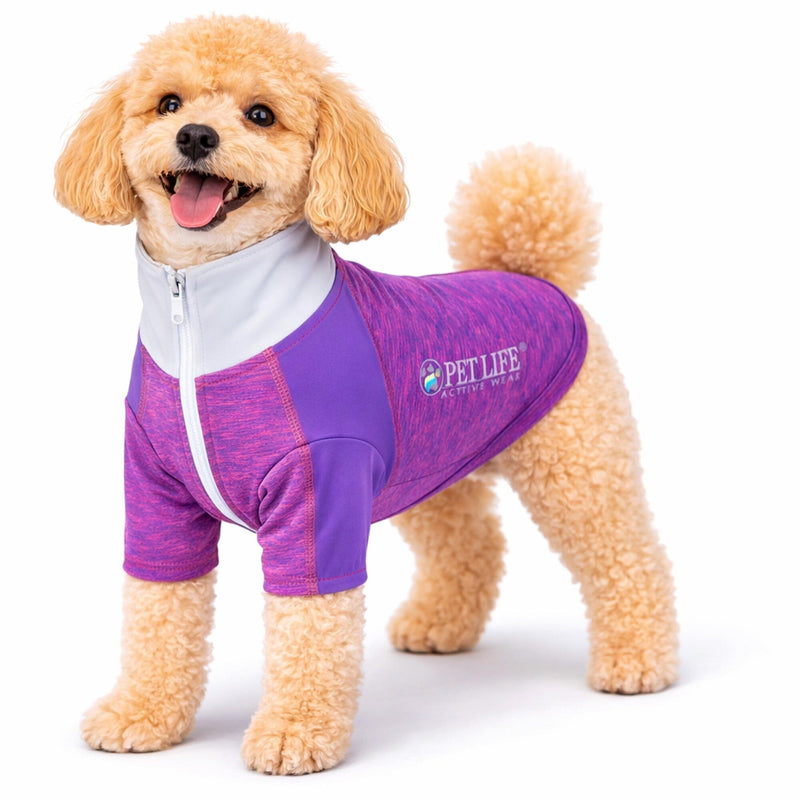 Pet Life Active Chewitt Wagassy 4-Way-Stretch Yoga Fitness Long-Sleeve Dog T-Shirt | HT Animal Supply