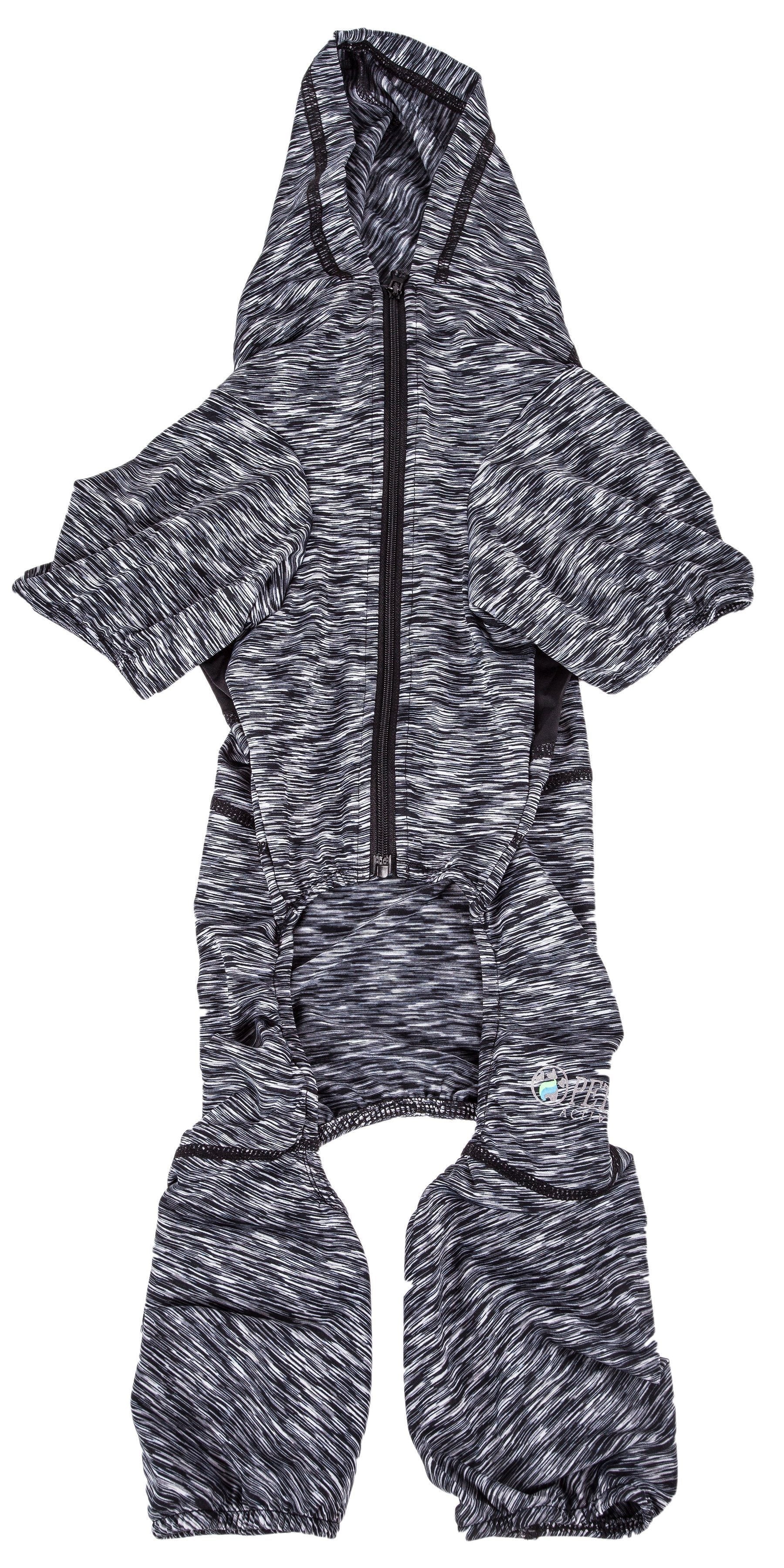 Pet Life Active Downward Dog 4-Way-Stretch Fitness Yoga Dog Tracksuit Hoodie