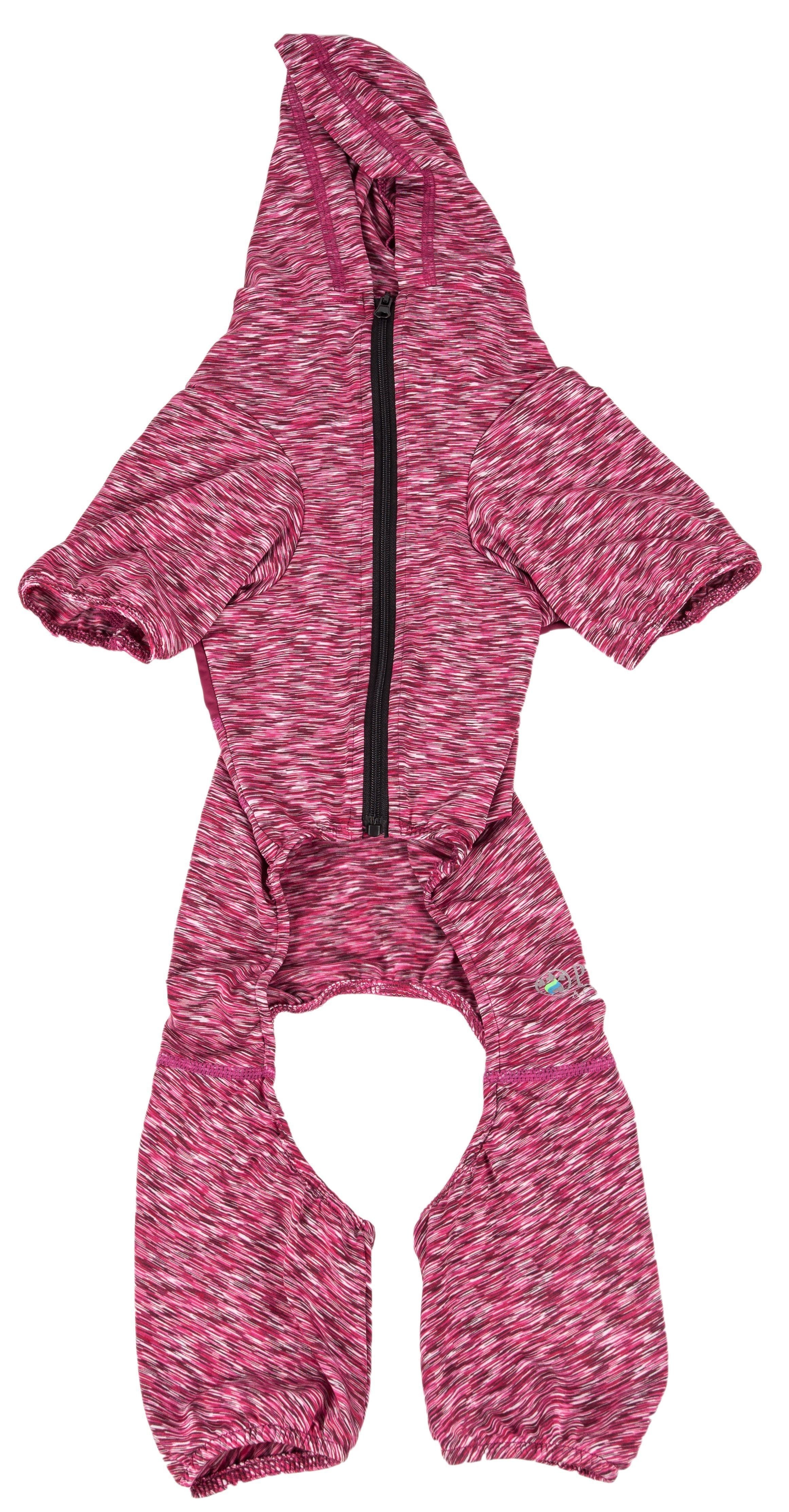 Pet Life Active Downward Dog 4-Way-Stretch Fitness Yoga Dog Tracksuit Hoodie