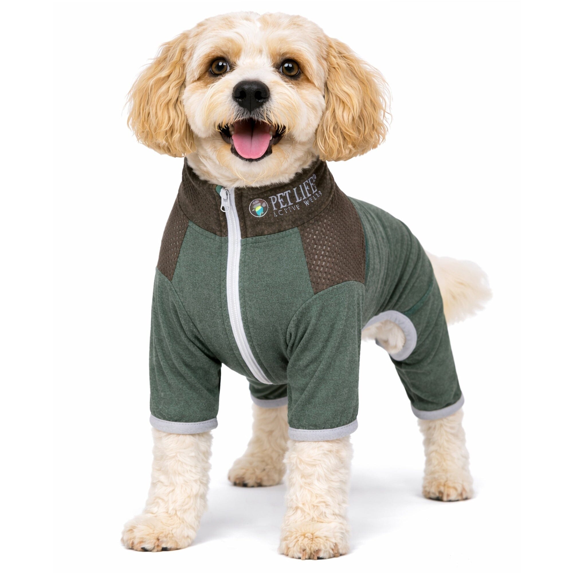Pet Life Active Embarker 4-Way Stretch Fitness Yoga Full Body Dog Tracksuit | HT Animal Supply
