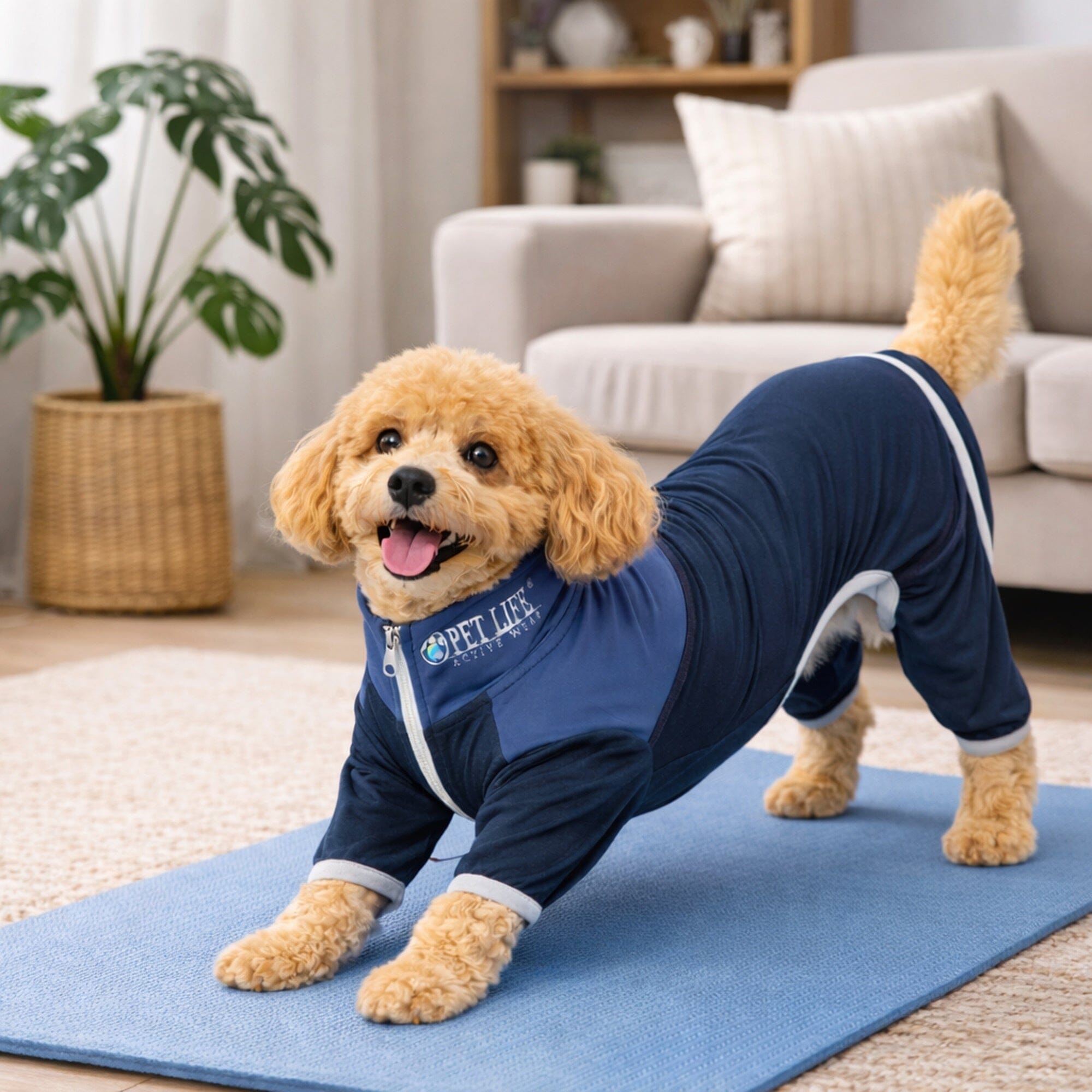 Pet Life Active Embarker 4-Way Stretch Fitness Yoga Full Body Dog Tracksuit | HT Animal Supply