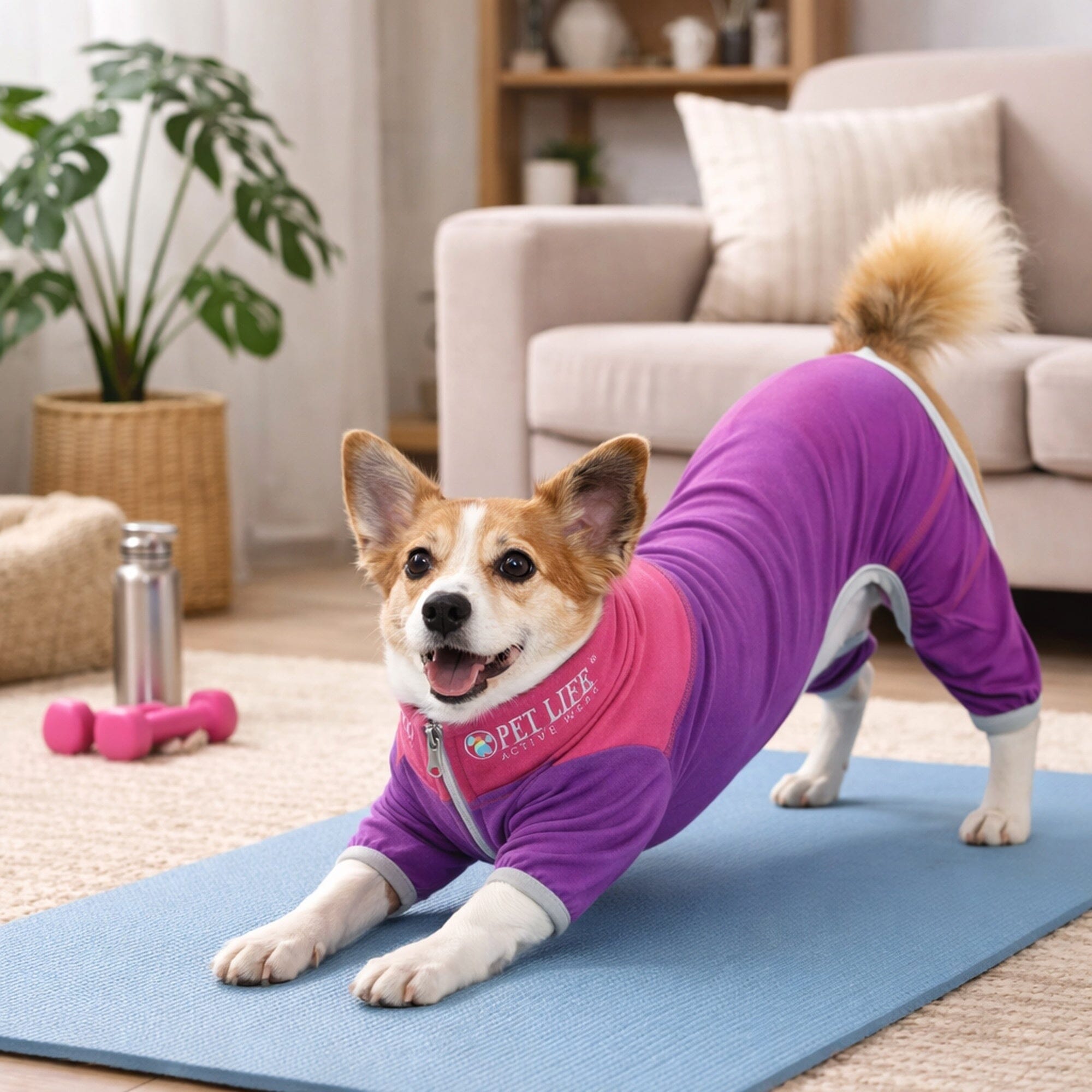 Pet Life Active Embarker 4-Way Stretch Fitness Yoga Full Body Dog Tracksuit | HT Animal Supply
