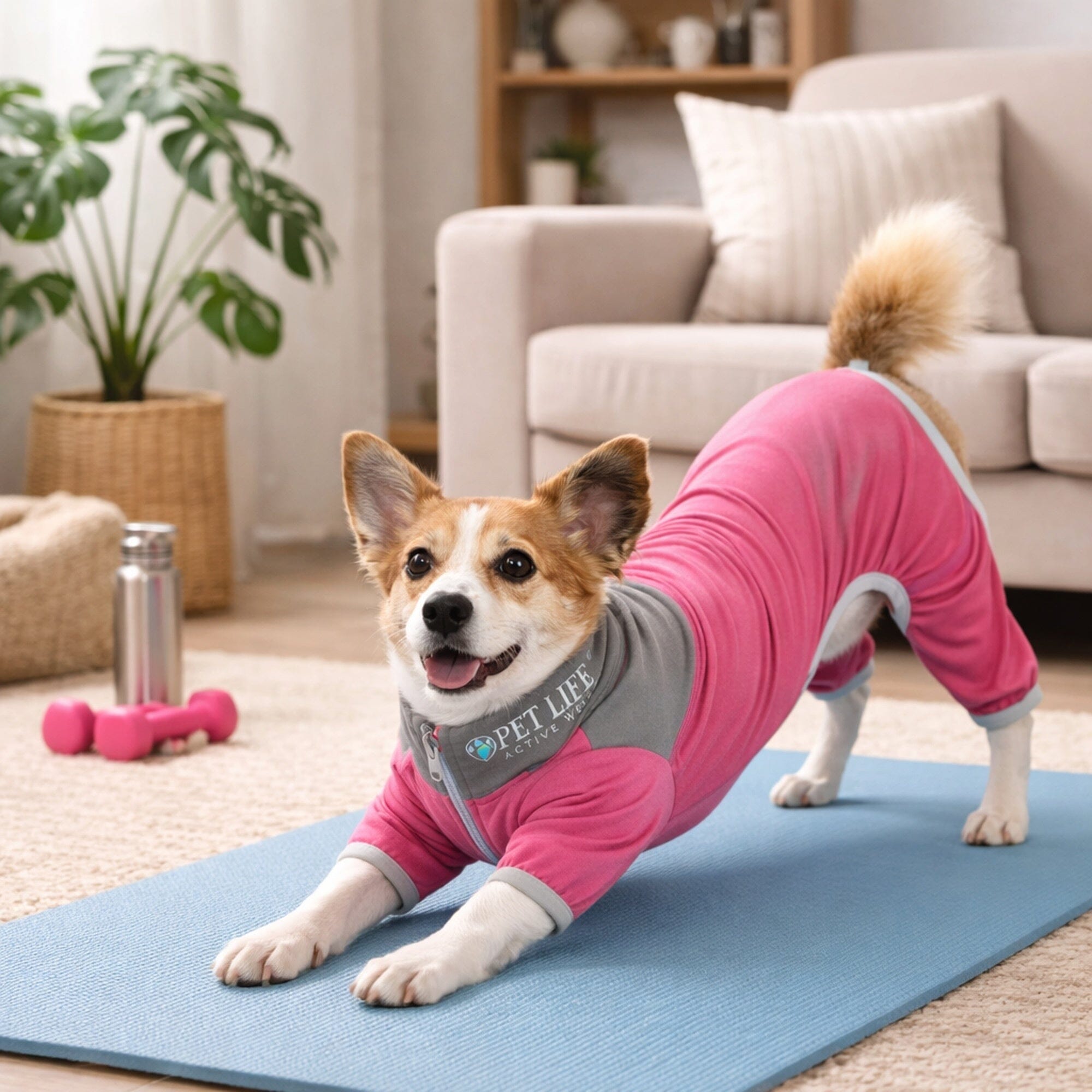 Pet Life Active Embarker 4-Way Stretch Fitness Yoga Full Body Dog Tracksuit | HT Animal Supply