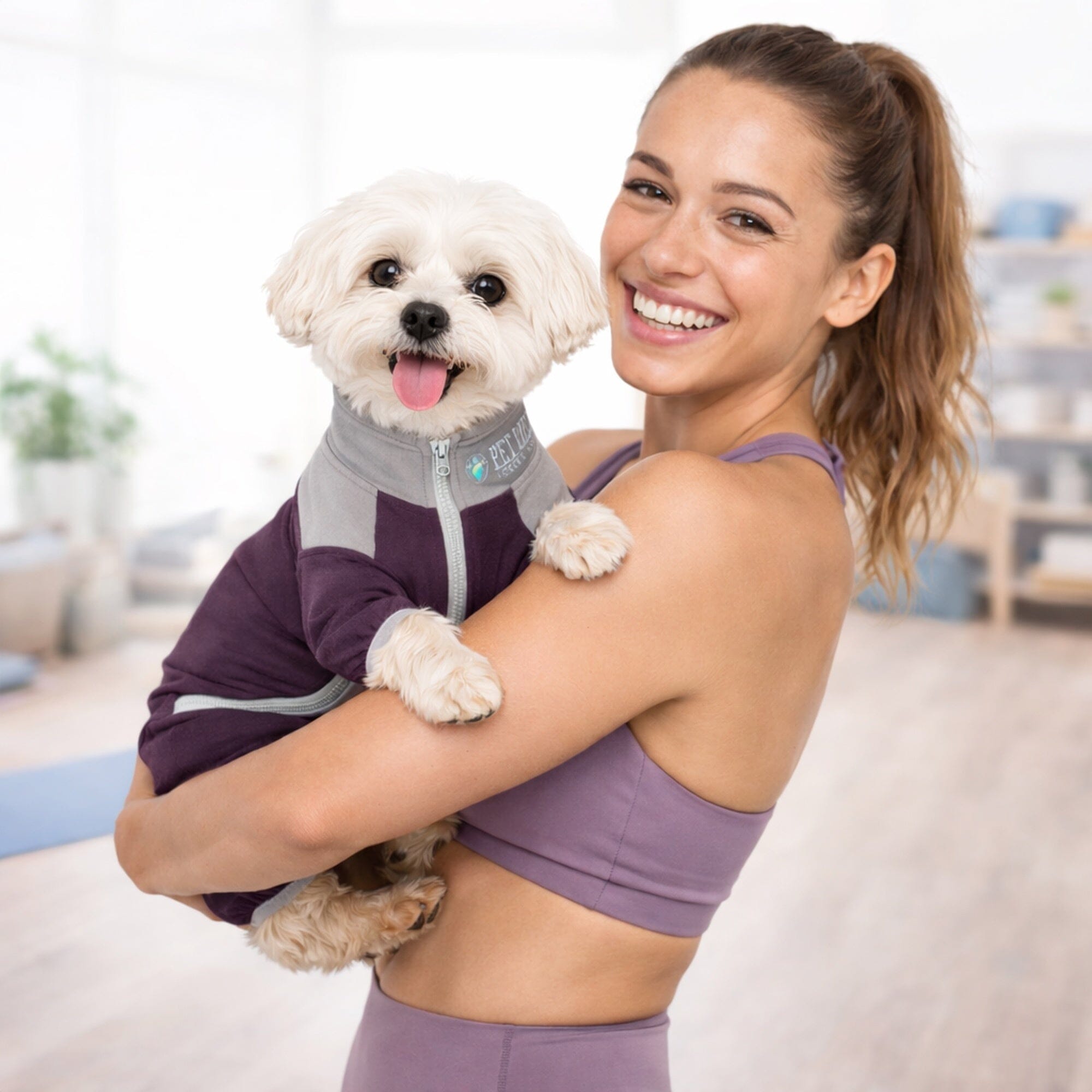 Pet Life Active Embarker 4-Way Stretch Fitness Yoga Full Body Dog Tracksuit | HT Animal Supply