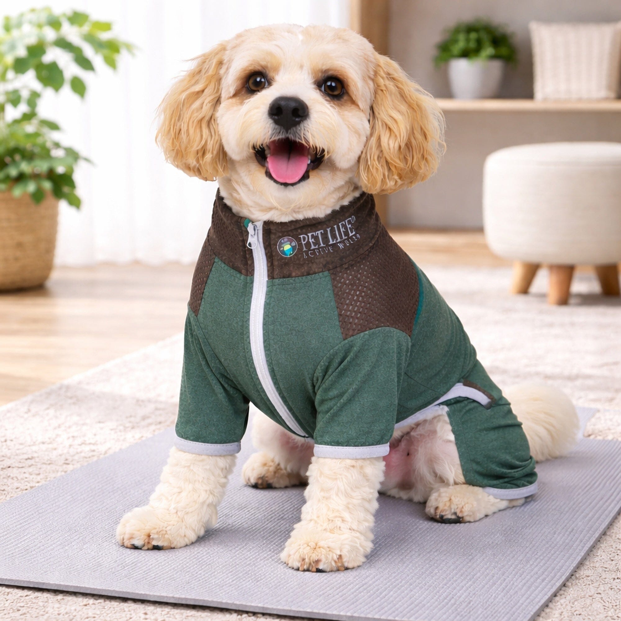 Pet Life Active Embarker 4-Way Stretch Fitness Yoga Full Body Dog Tracksuit | HT Animal Supply