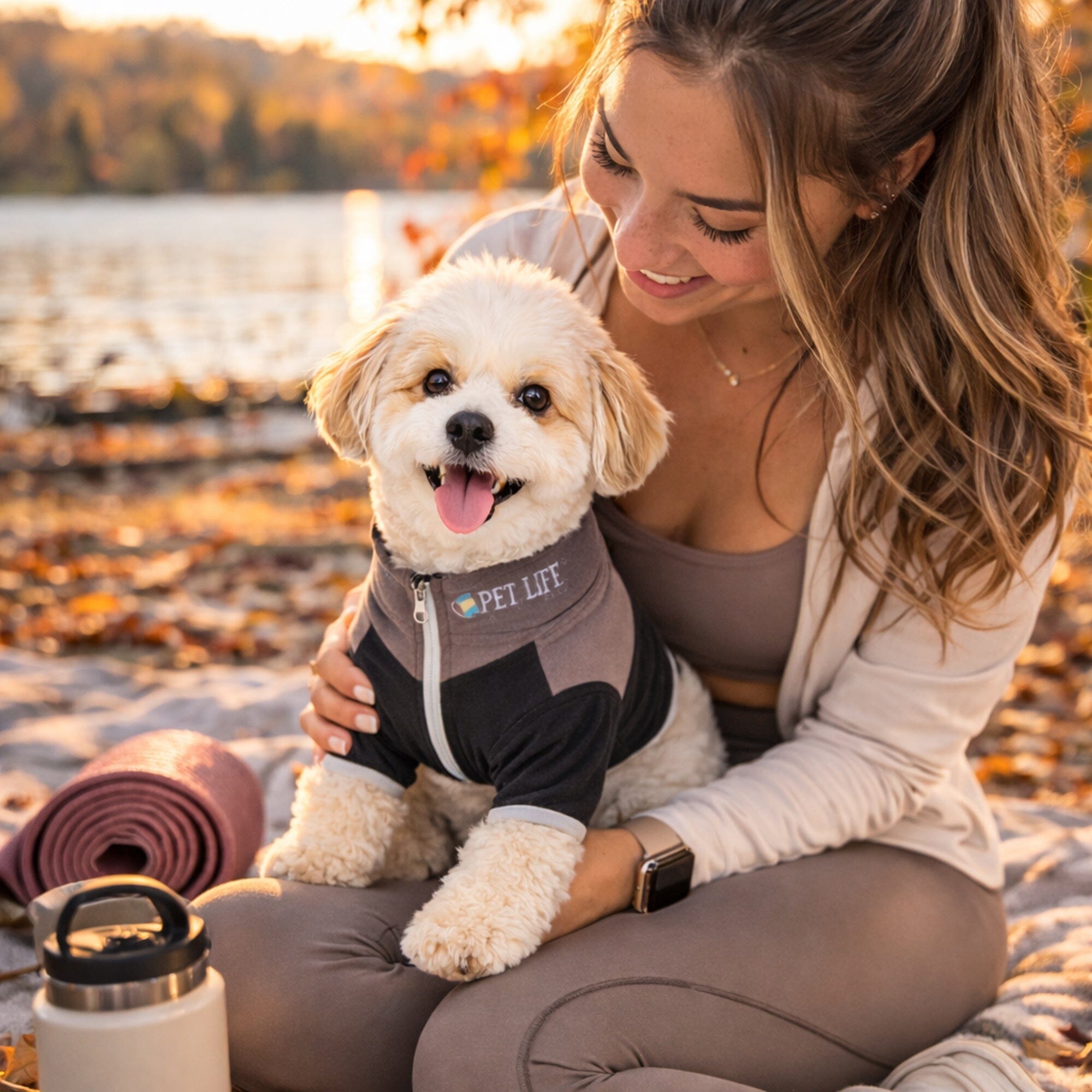 Pet Life Active Embarker 4-Way Stretch Fitness Yoga Full Body Dog Tracksuit | HT Animal Supply