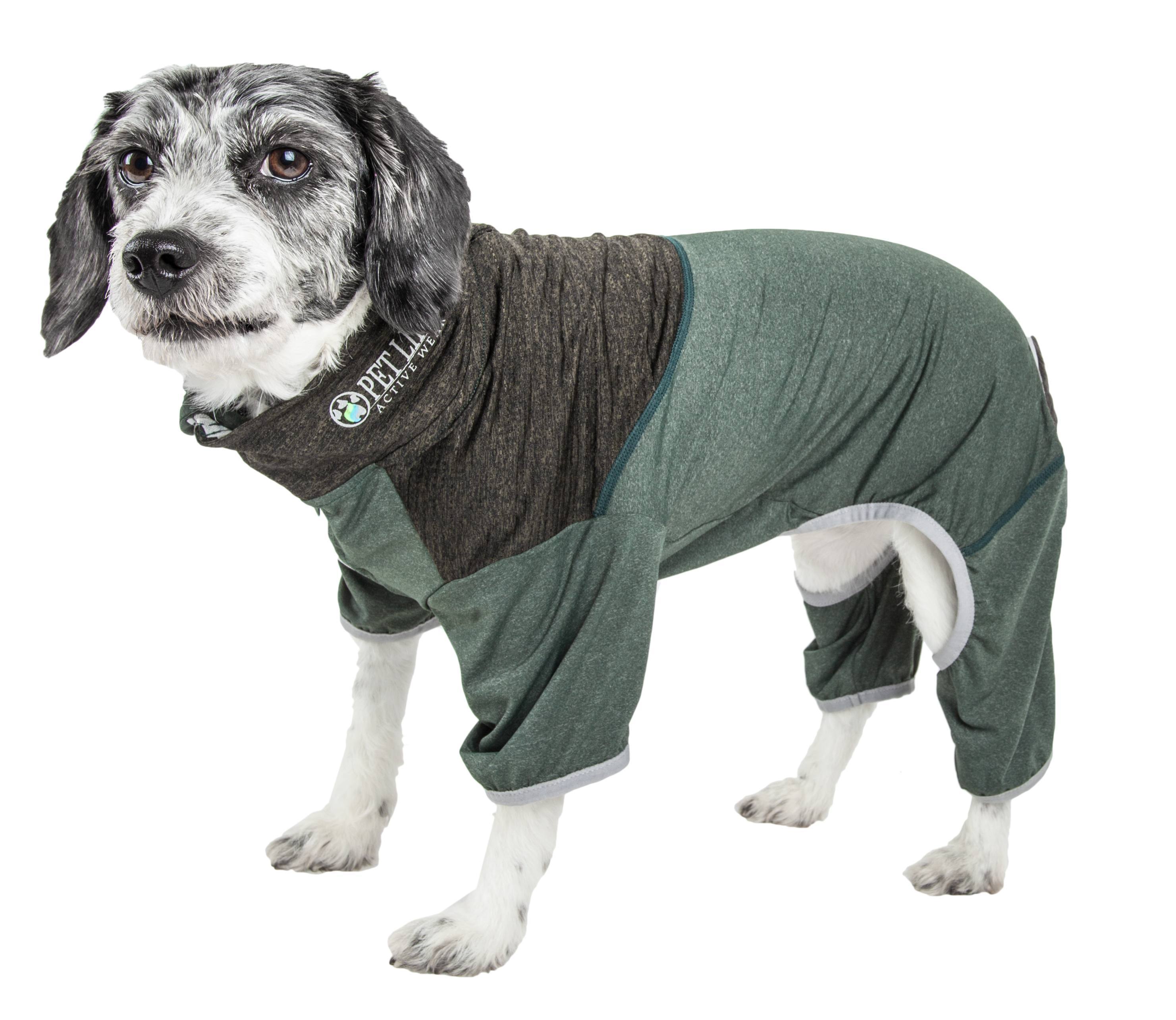 Pet Life Active Embarker 4-Way Stretch Fitness Yoga Full Body Dog Tracksuit