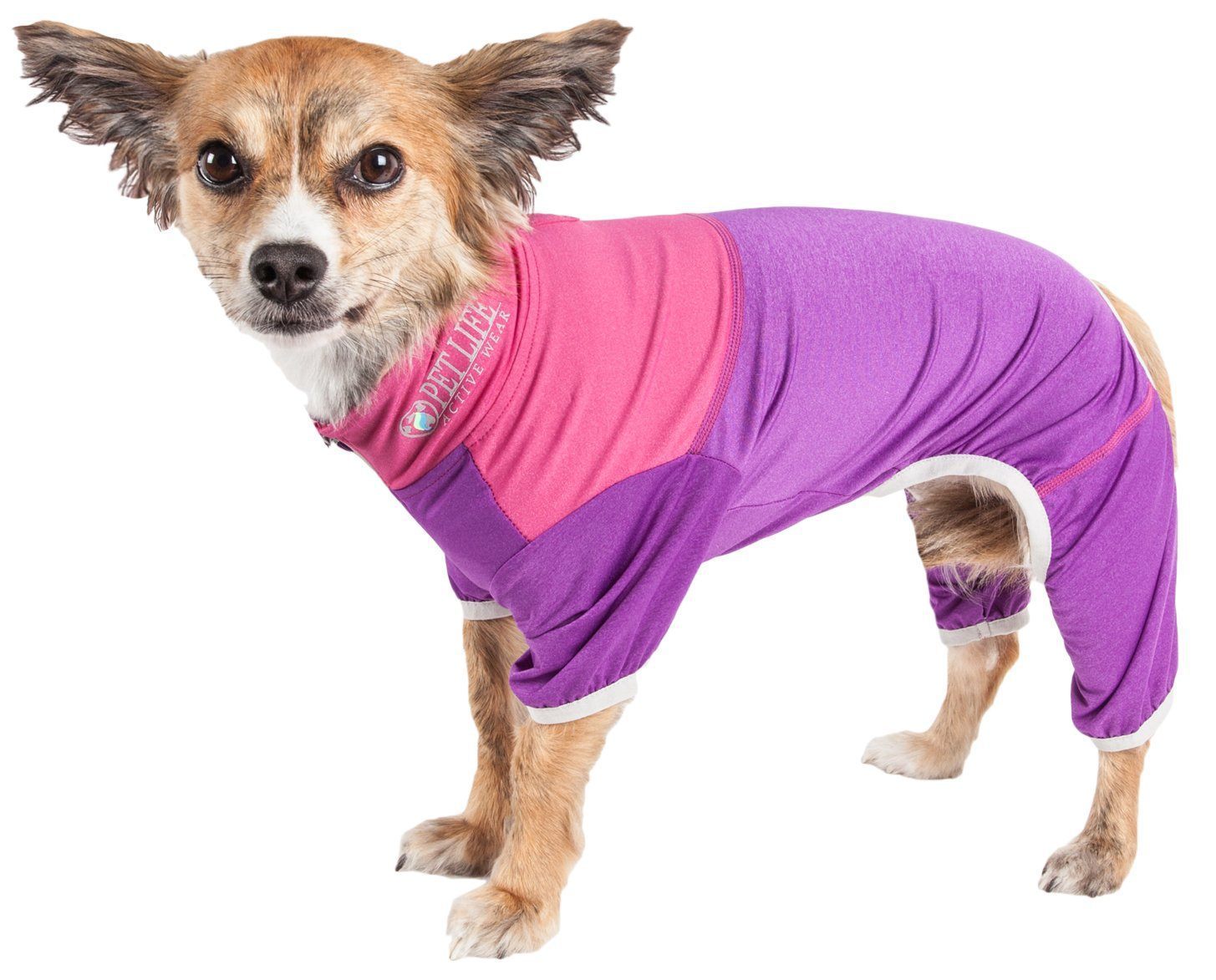 Pet Life ®  Active Embarker 4-Way Stretch Fitness Yoga Full Body Dog Tracksuit