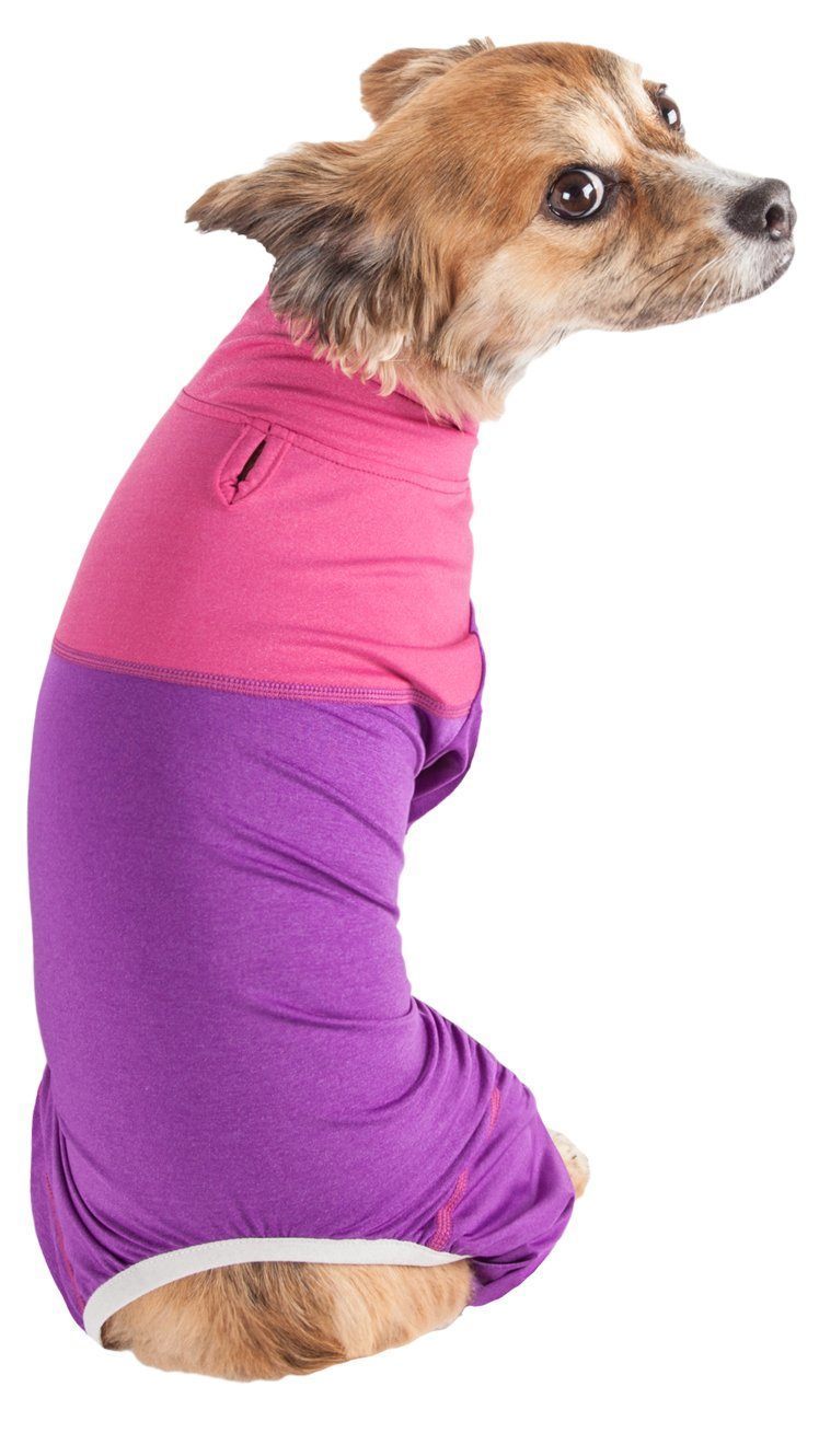 Pet Life ®  Active Embarker 4-Way Stretch Fitness Yoga Full Body Dog Tracksuit