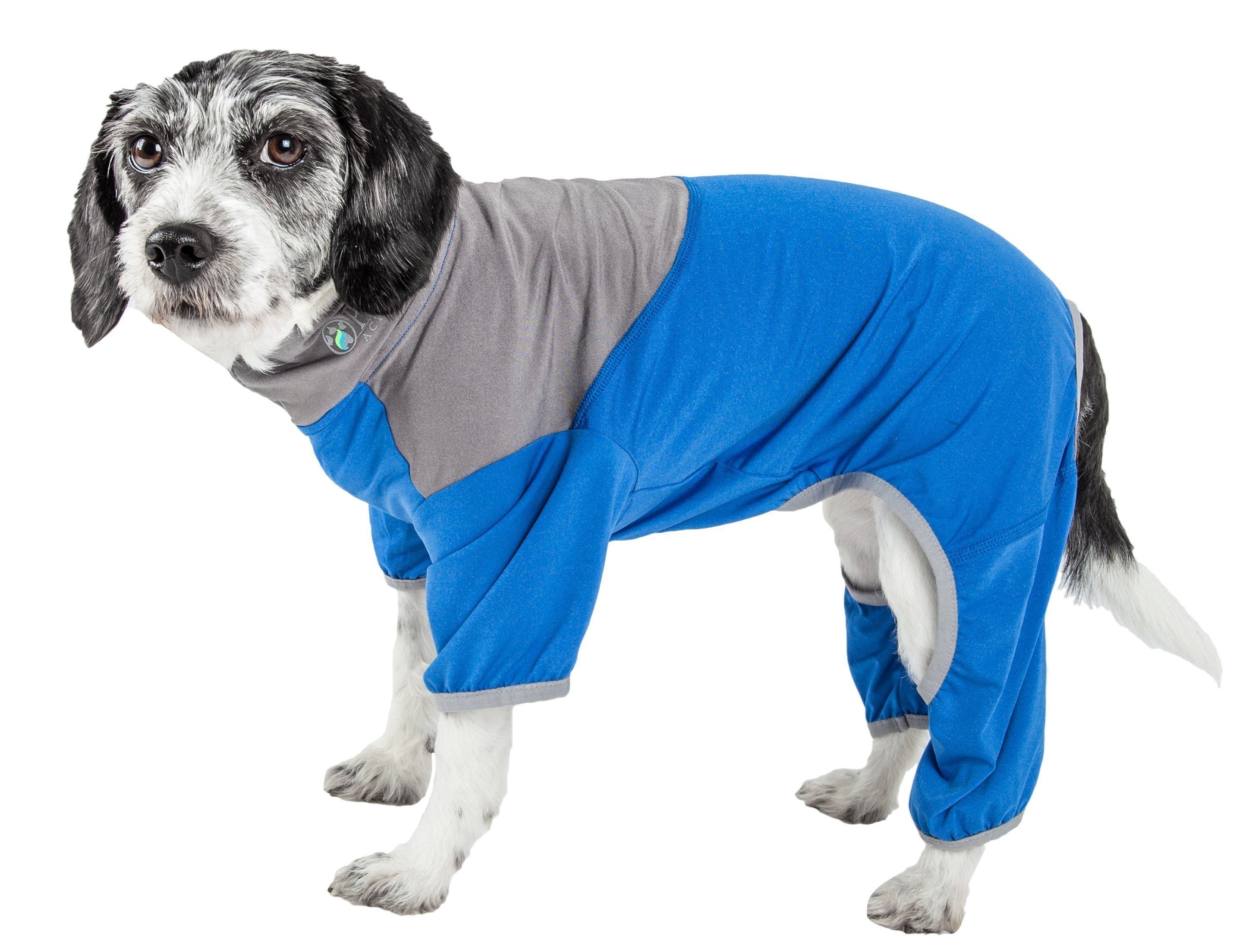Pet Life Active Embarker 4-Way Stretch Fitness Yoga Full Body Dog Tracksuit