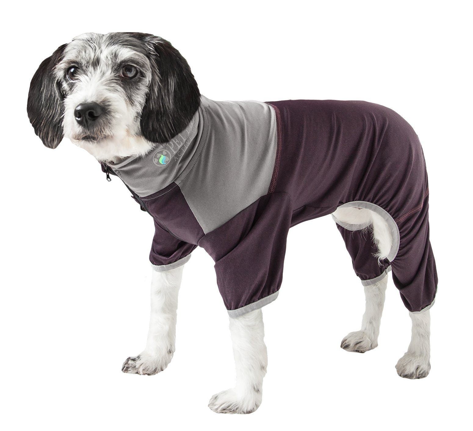 Pet Life Active Embarker 4-Way Stretch Fitness Yoga Full Body Dog Tracksuit