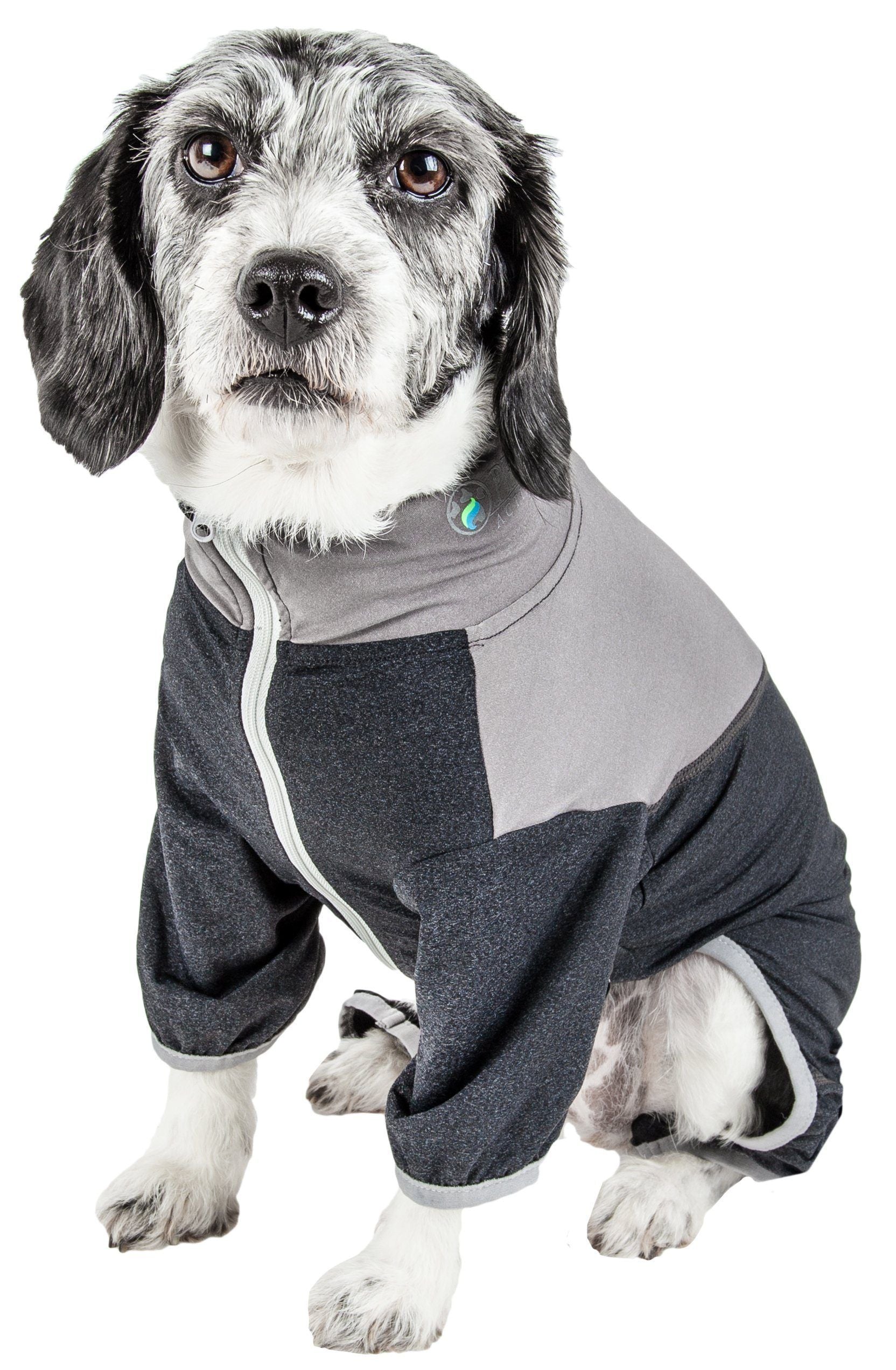 Pet Life Active Embarker 4-Way Stretch Fitness Yoga Full Body Dog Tracksuit