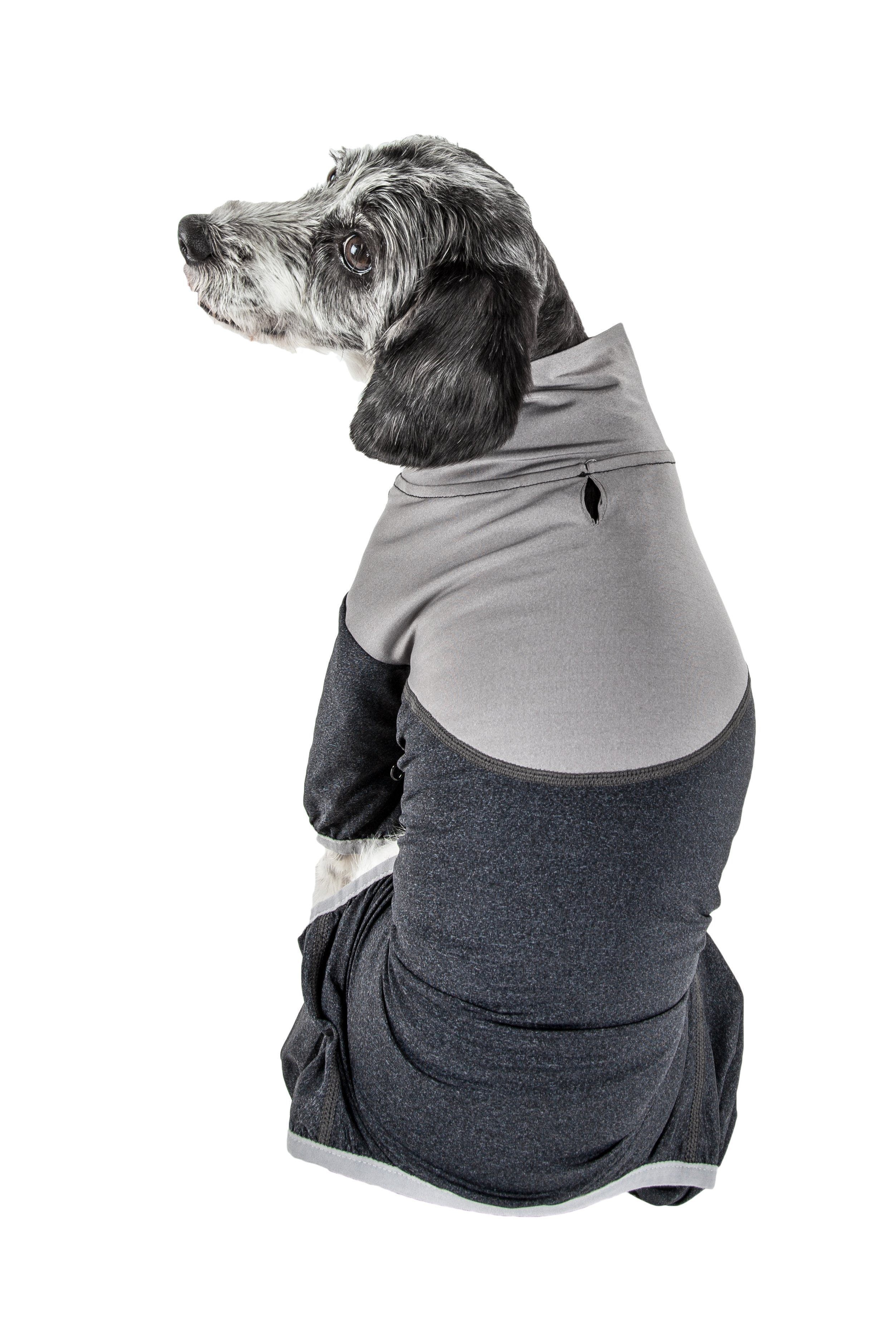 Pet Life Active Embarker 4-Way Stretch Fitness Yoga Full Body Dog Tracksuit