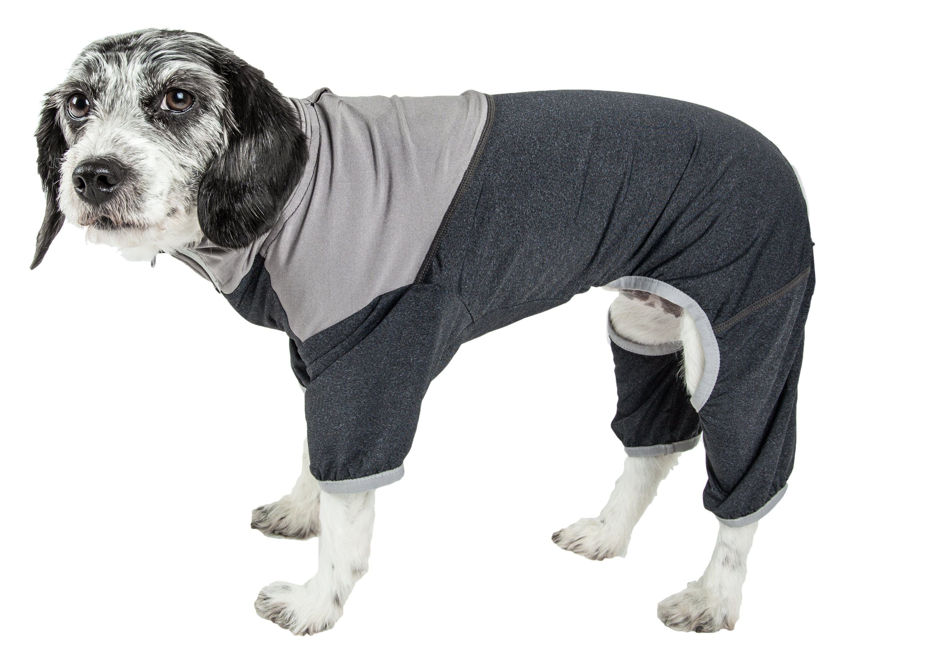 Pet Life Active Embarker 4-Way Stretch Fitness Yoga Full Body Dog Tracksuit