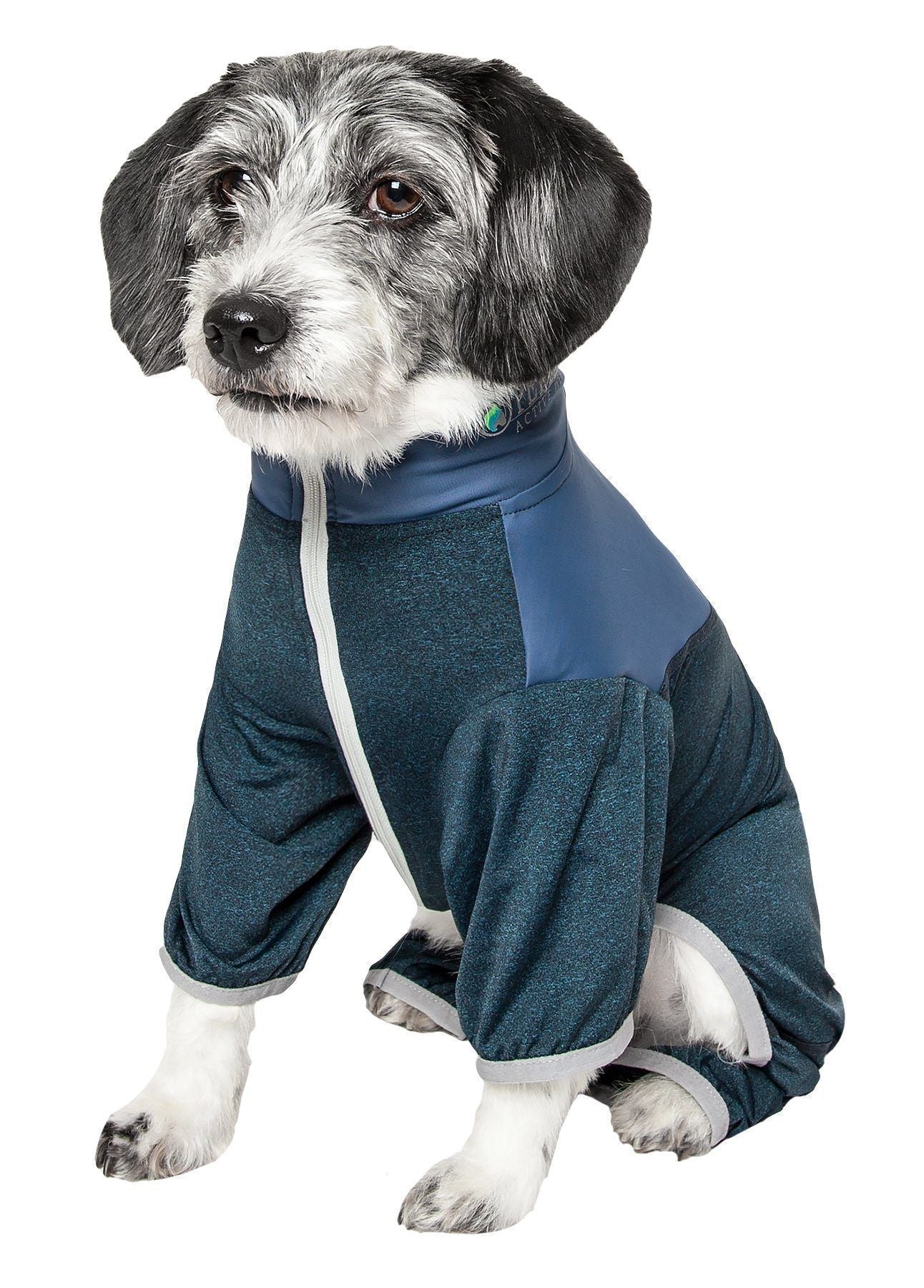 Pet Life ®  Active Embarker 4-Way Stretch Fitness Yoga Full Body Dog Tracksuit