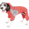 Pet Life ®  Active Fur-Breeze Medium-weight 4-Way-Stretch Full Body Hooded Dog Yoga sweater