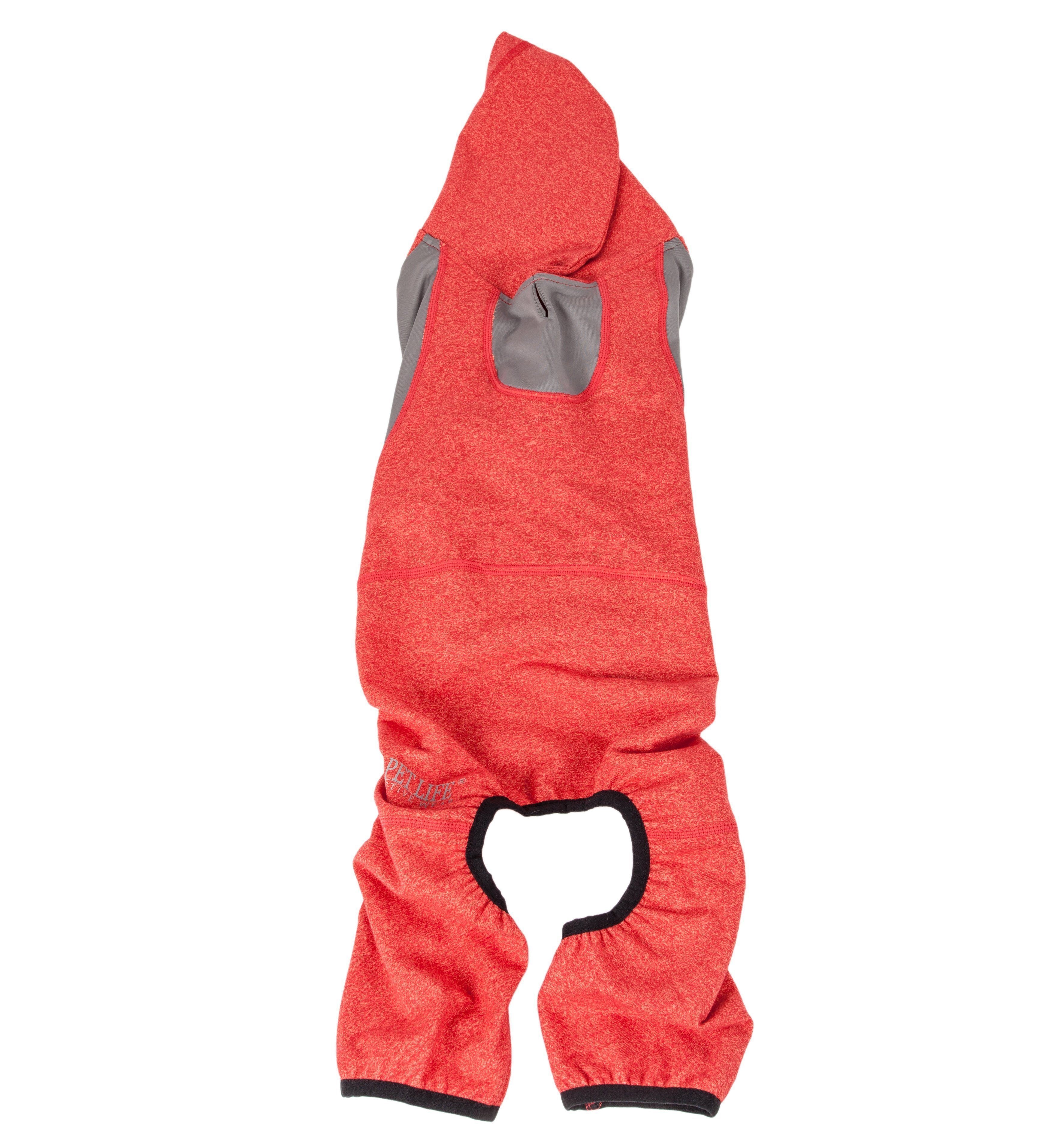 Pet Life ®  Active Fur-Breeze Medium-weight 4-Way-Stretch Full Body Hooded Dog Yoga sweater