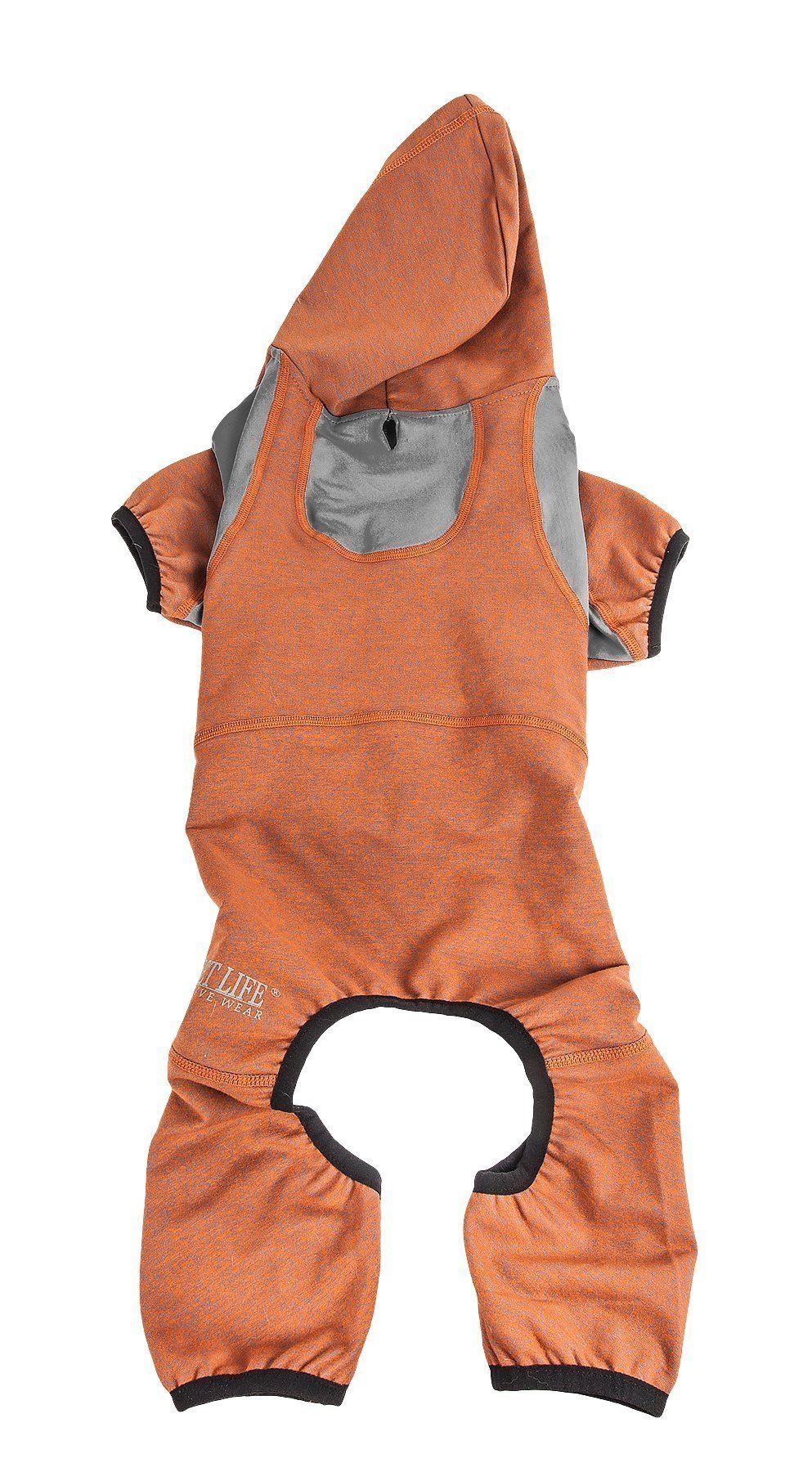 Pet Life ®  Active Fur-Breeze Medium-weight 4-Way-Stretch Full Body Hooded Dog Yoga sweater